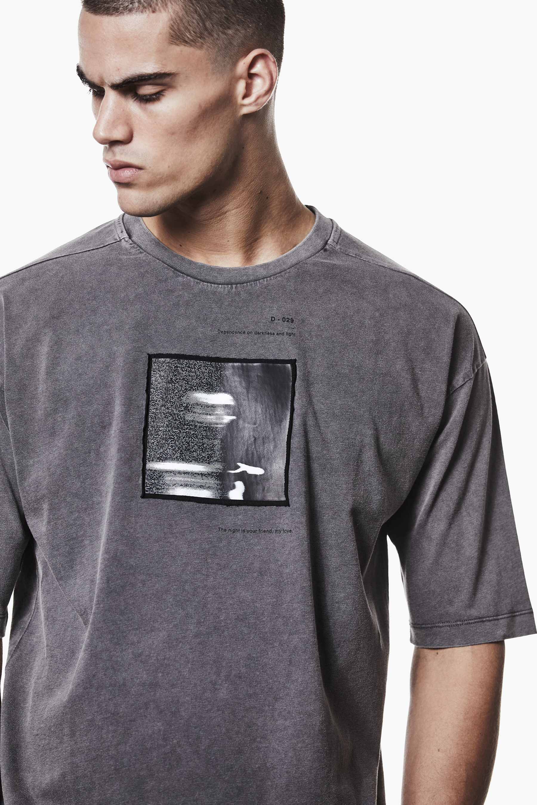 THOM KROM Loose Fit Patched Print Cotton Jersey T-Shirt T-shirt, Hemd, Erwachsener, Mann, Person