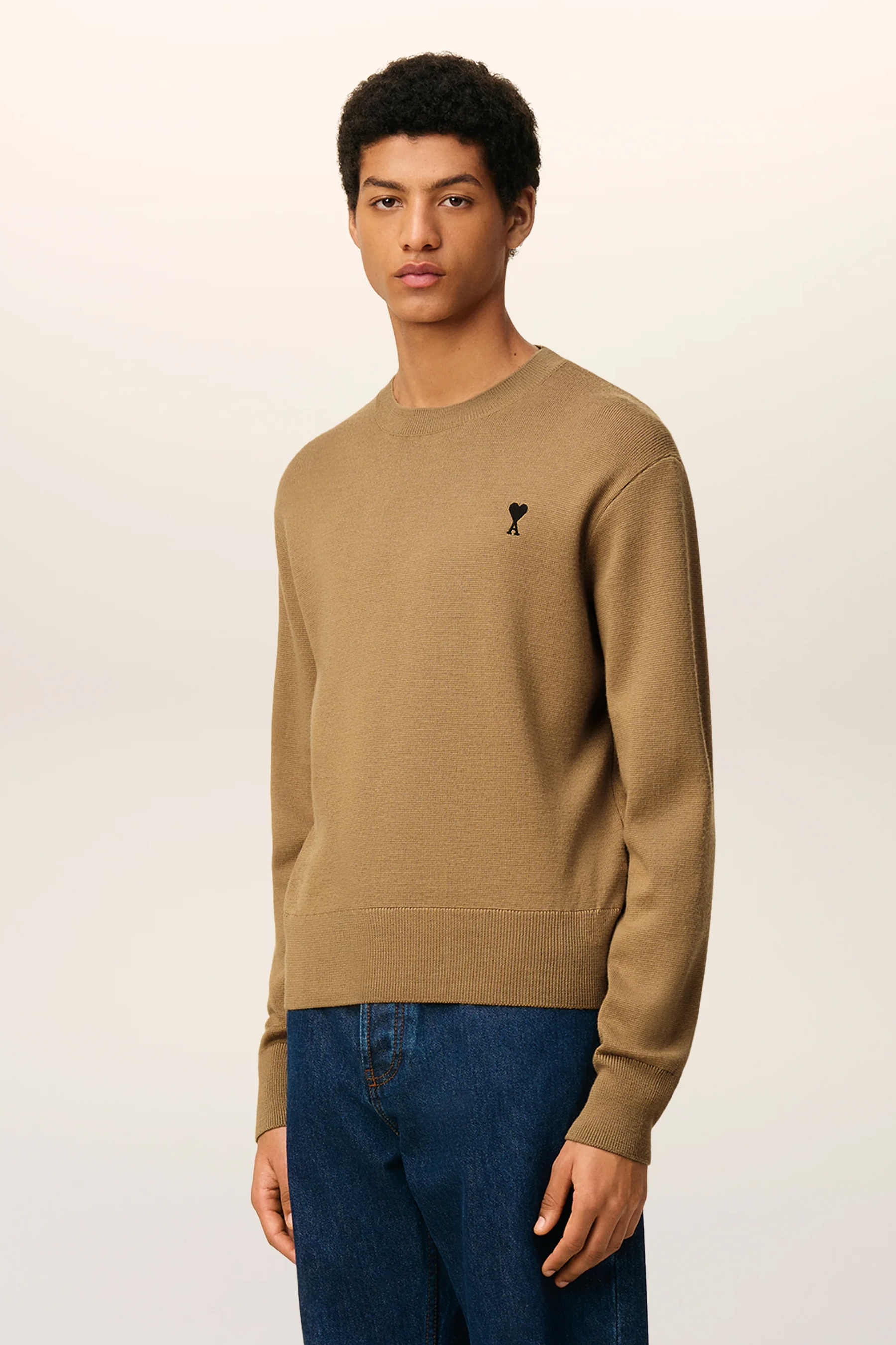 AMI PARIS Regular Fit Ami de Coeur Extra Fine Wool Sweater Bekleidung, Strickwaren, Pullover, Sweatshirt