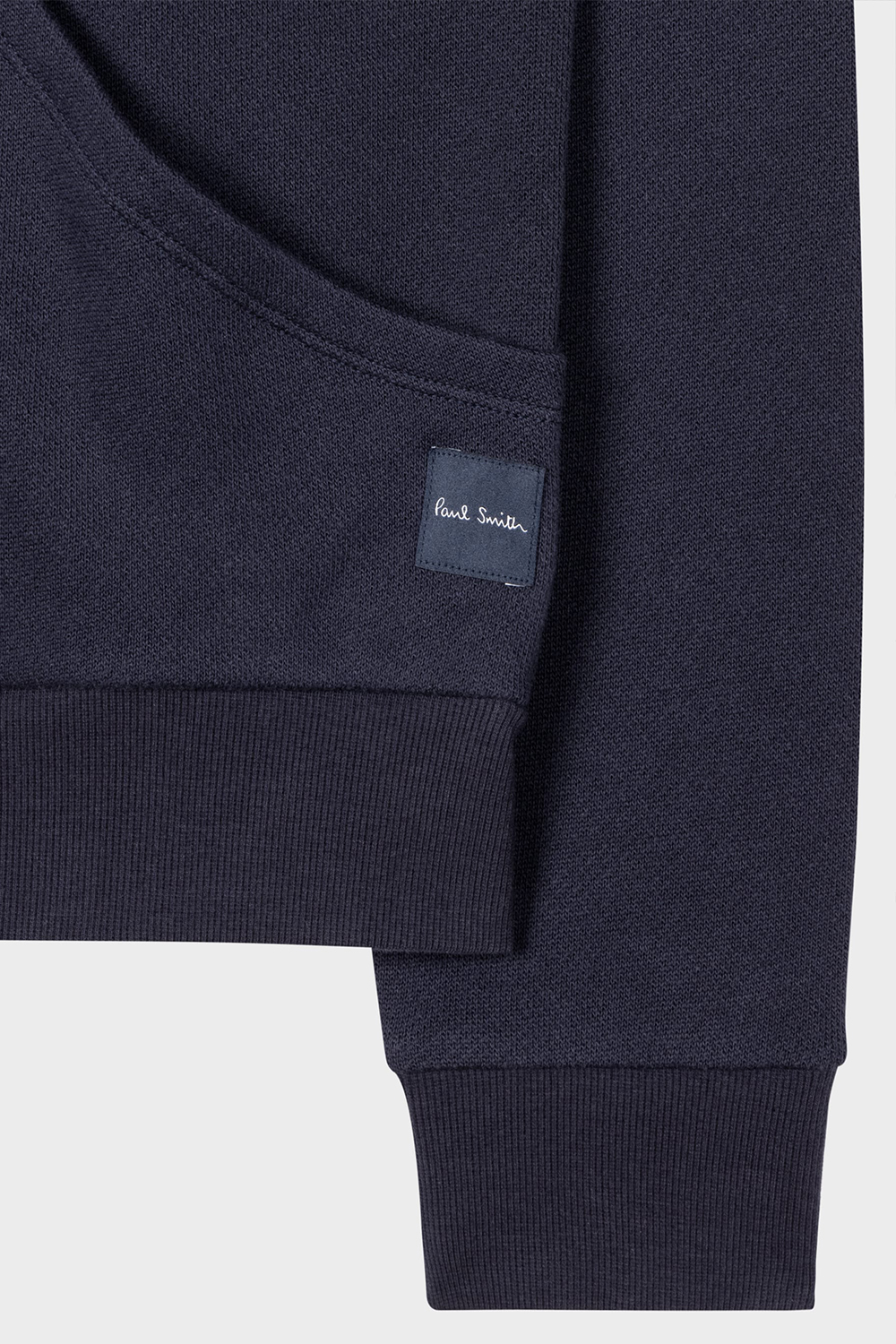 PAUL SMITH Regular Fit Artist Stripe Rib Cotton Fleece Zip Lounge Top