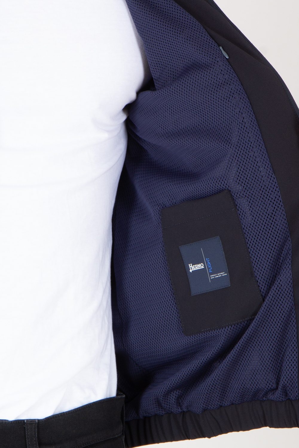 HERNO Regular Fit Lightweight Diagonal Stretch Twill Shit Jacket