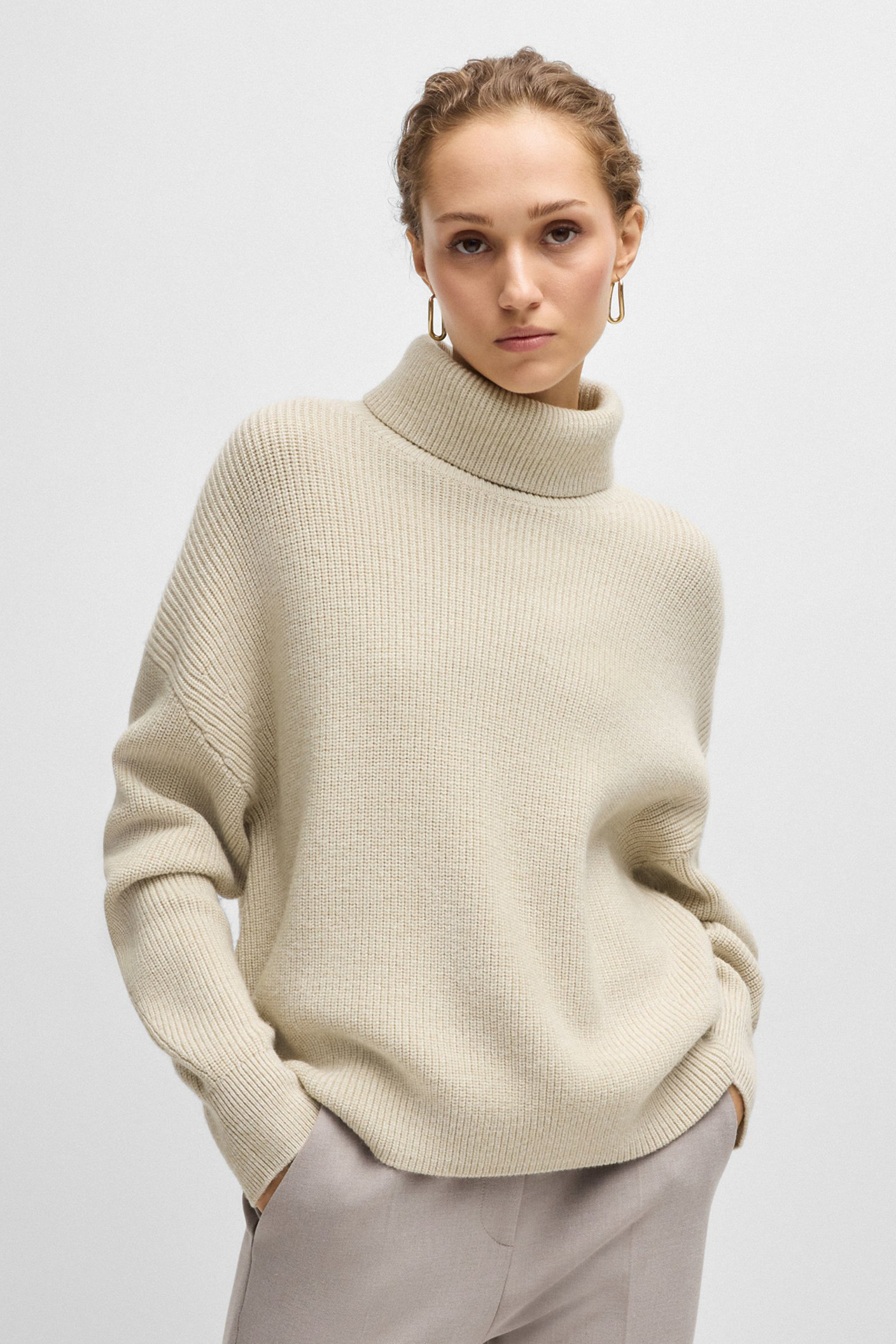 BOSS Ribbed Virgin Wool Turtleneck Sweater Fernadina BOSS Ribbed Virgin Wool Turtleneck Sweater Fernadina