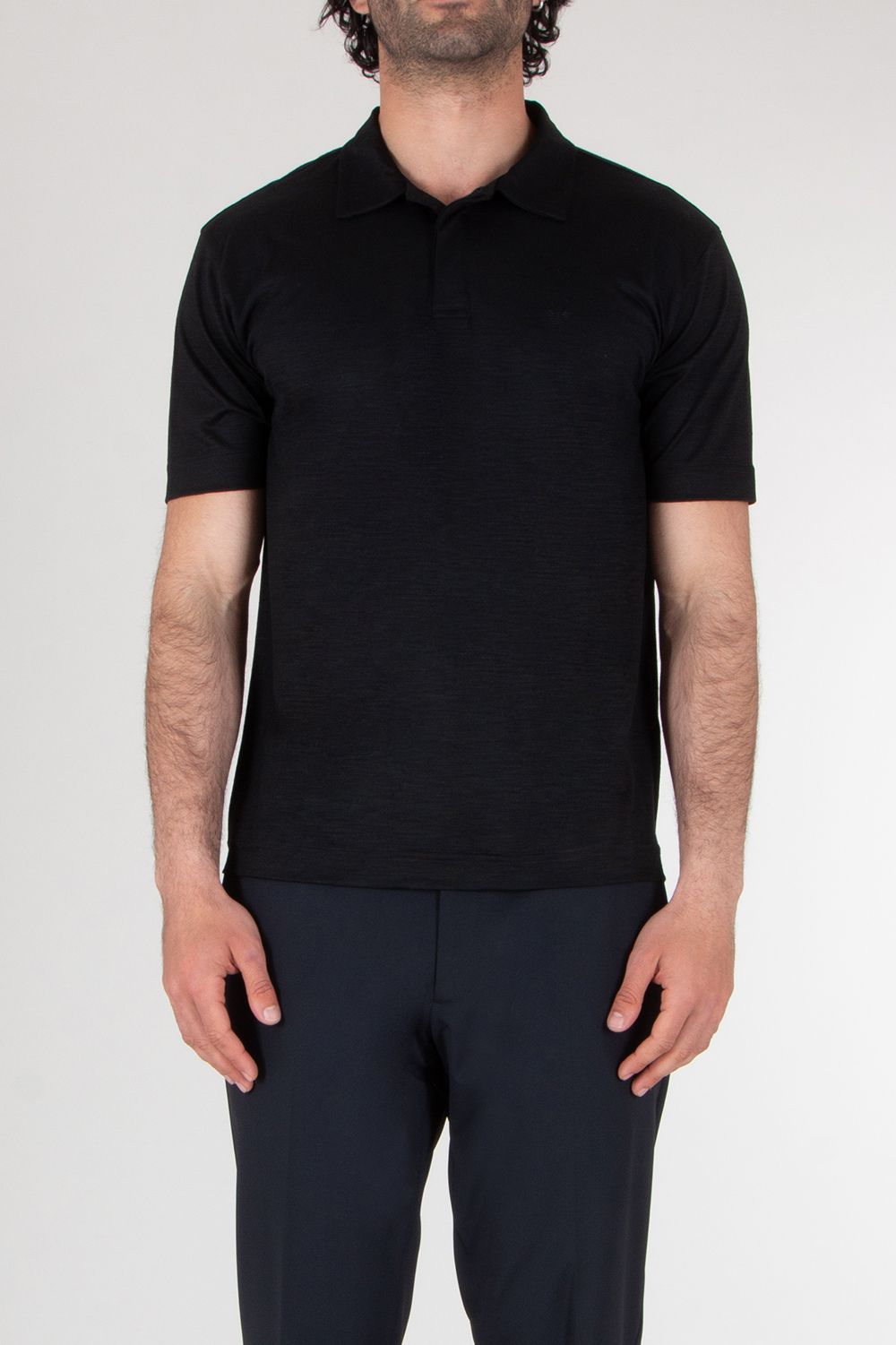 EMPORIO ARMANI Regular Fit Wool Polo Shirt