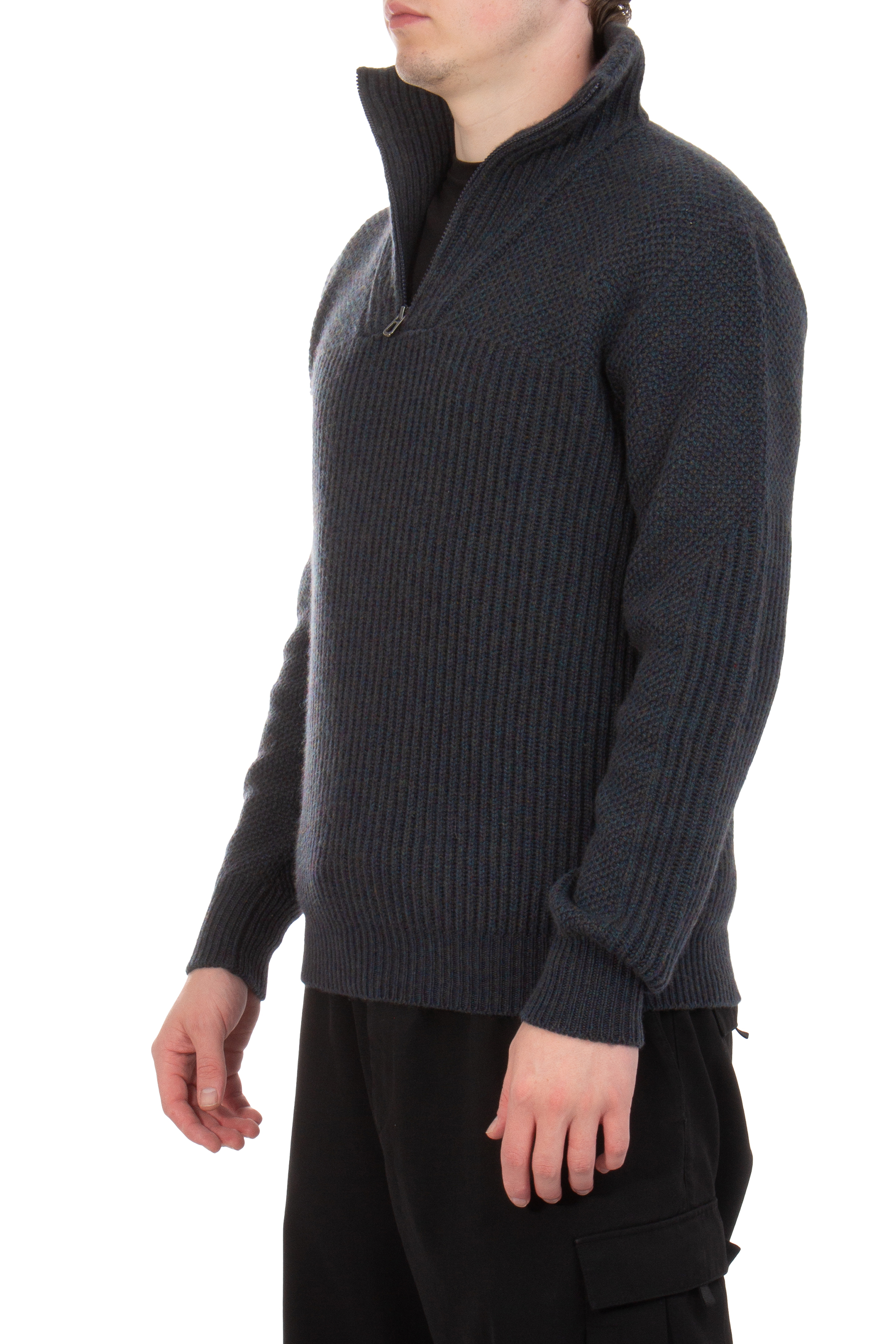 SEASE Coarsehair Cashmere Half Zip Sweater Schooner SEASE Coarsehair Cashmere Half Zip Sweater Schooner