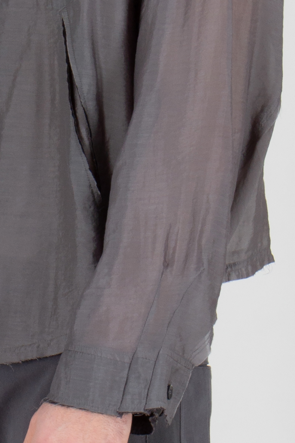 XLIM Relaxed Fit Raw Edge Shirt Jacket