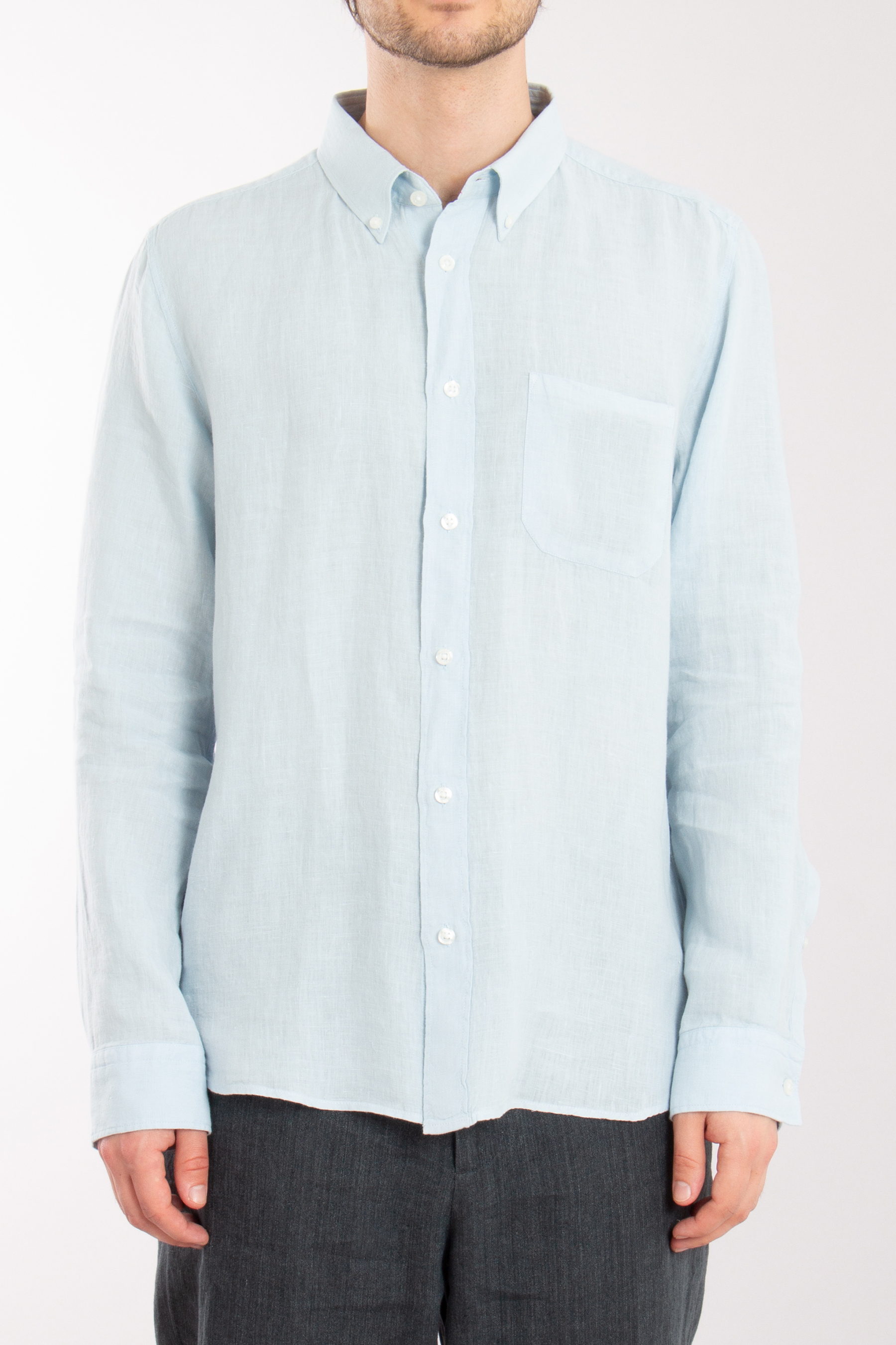 HUGO Straight Fit Linen Shirt Ermann