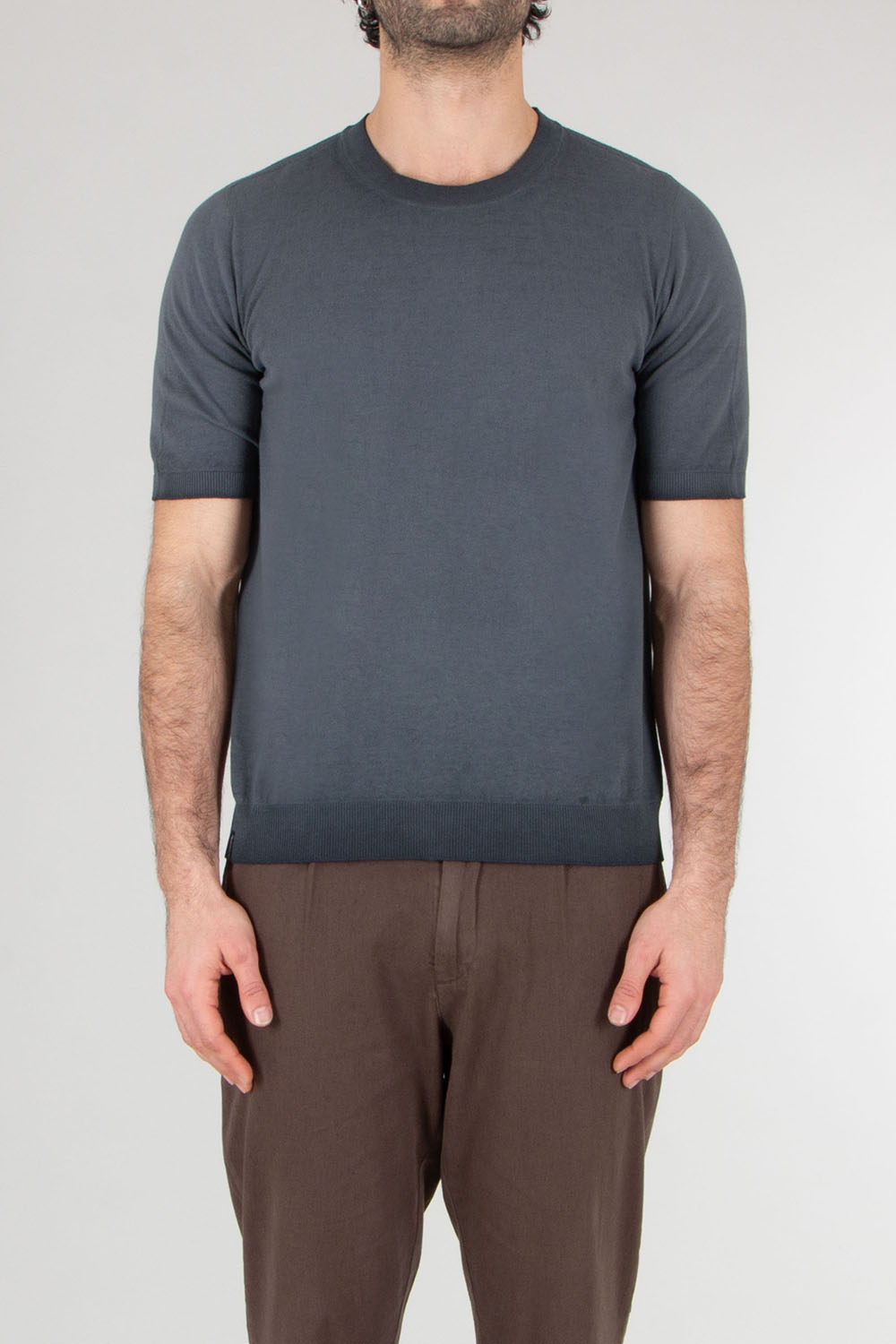 AROVESCIO Regular Fit Cotton Knit T-Shirt