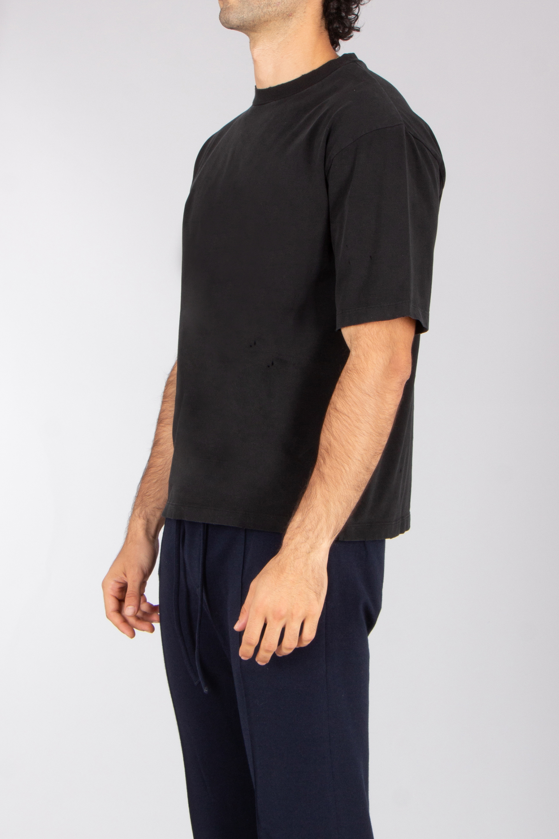 DSQUARED2 Loose Fit Destroyed Cotton Jersey T-Shirt T-shirt, Ärmel, Erwachsener, Mann, Person