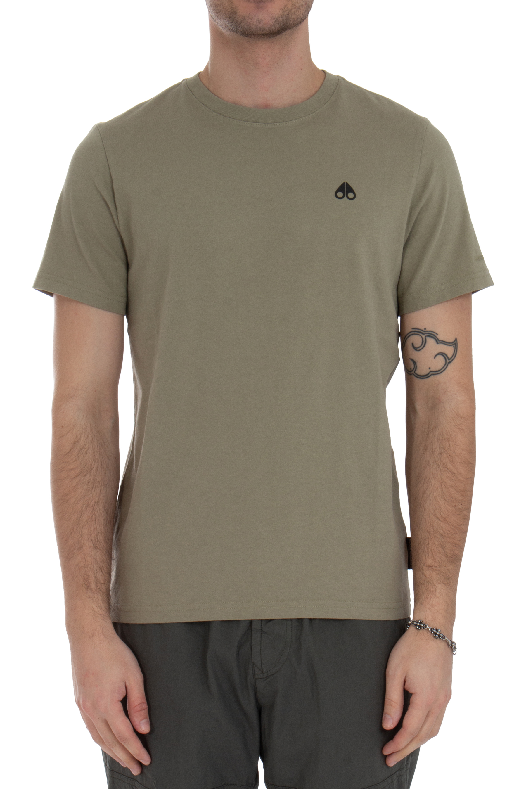MOOSE KNUCKLES Cotton Jersey T-Shirt Satellite