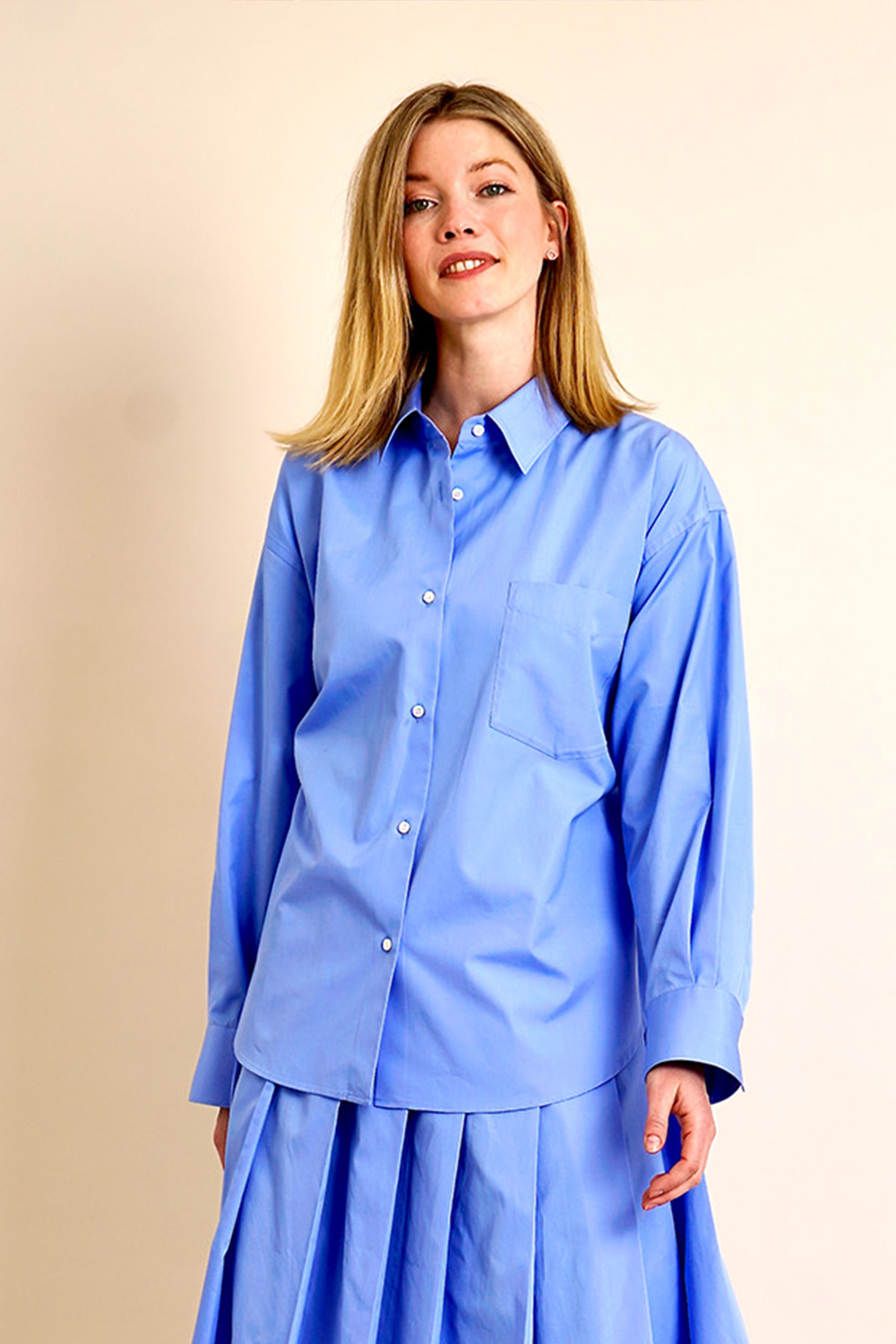 ASPESI Oversized Cotton Poplin Blouse 