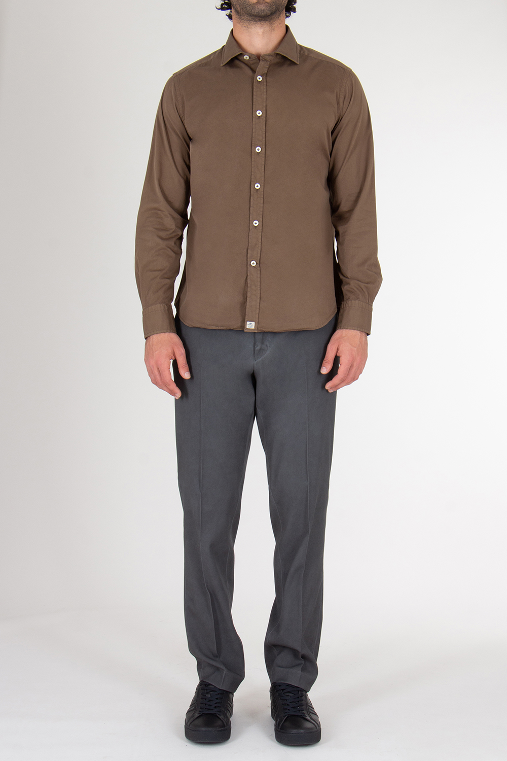 SONRISA Regular Fit Shark Collar Cotton Shirt