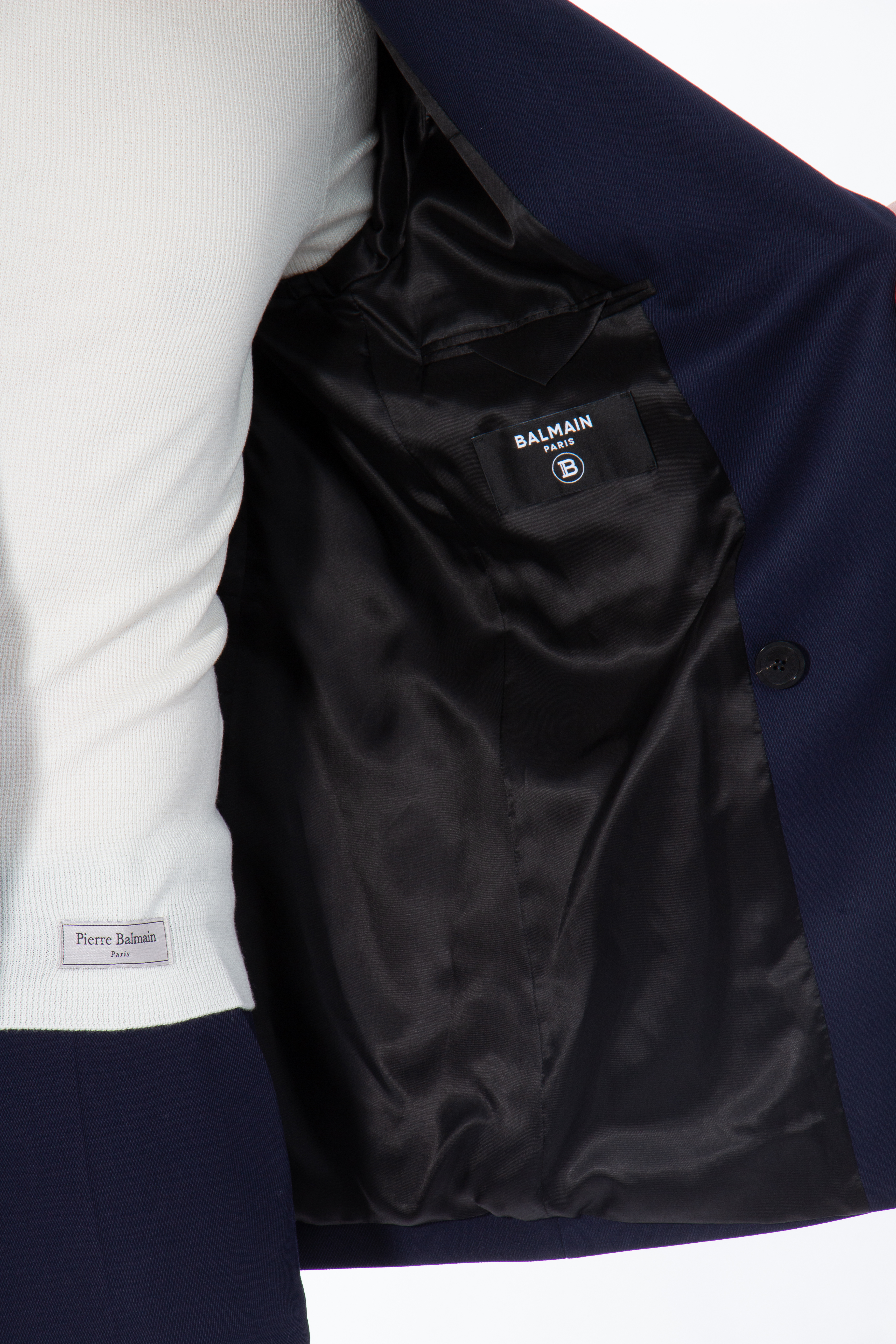 BALMAIN Double Breasted Virgin Wool Blazer