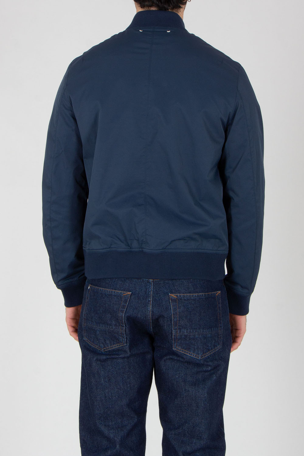 PAUL SMITH Regular Fit Technical Nylon-Cotton Stretch Blend Bomber Jacket