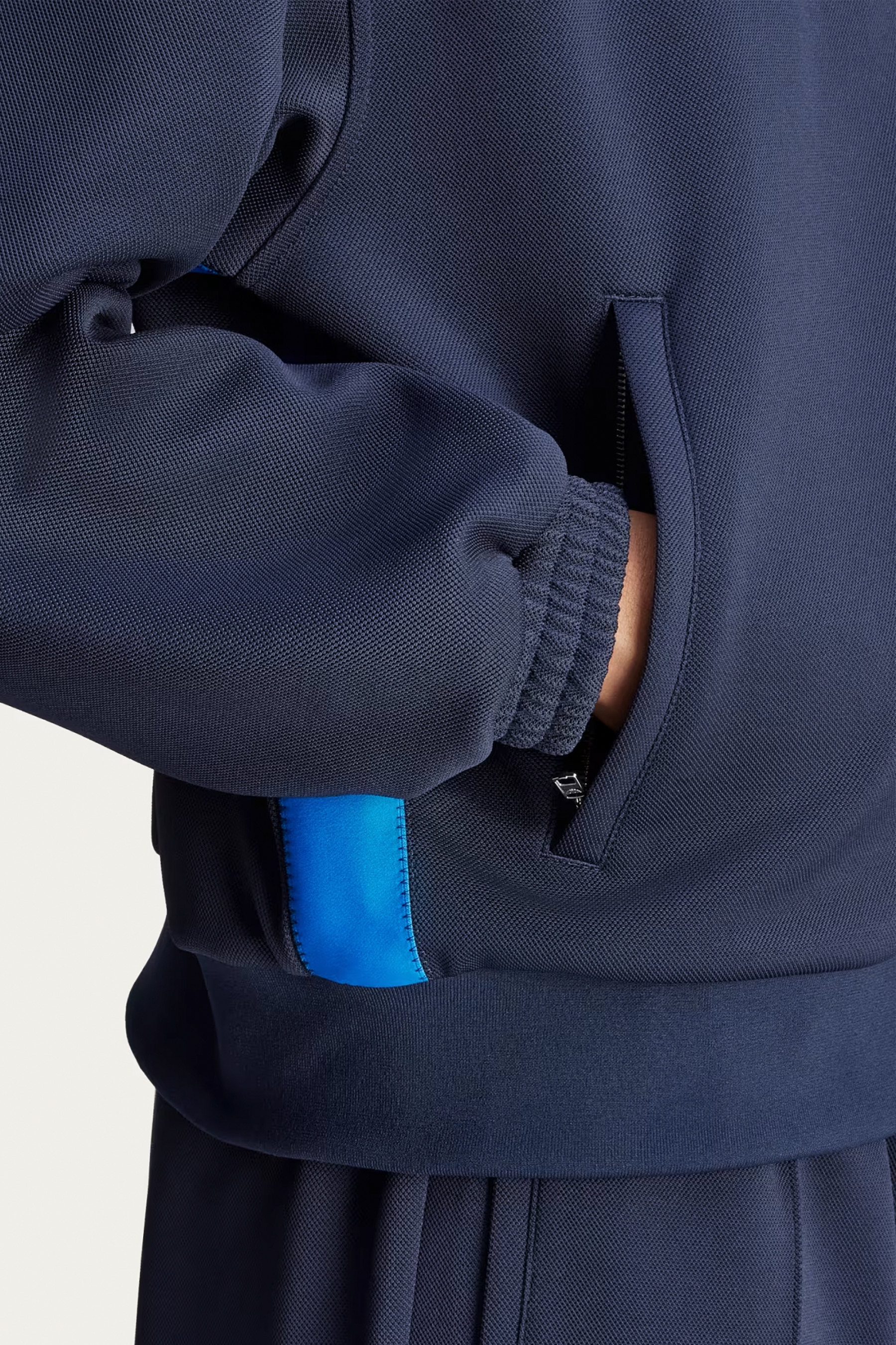 ADIDAS X Wales Bonner Loose Fit Recycled Polyester Stretch Piqué Track Top Langarm, Mantel, Fleece, Pullover, Sweatshirt
