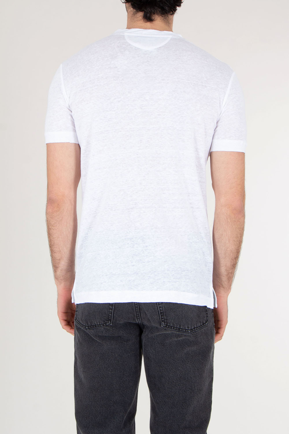 AURÉLIEN Slim Fit Linen Jersey T-Shirt 