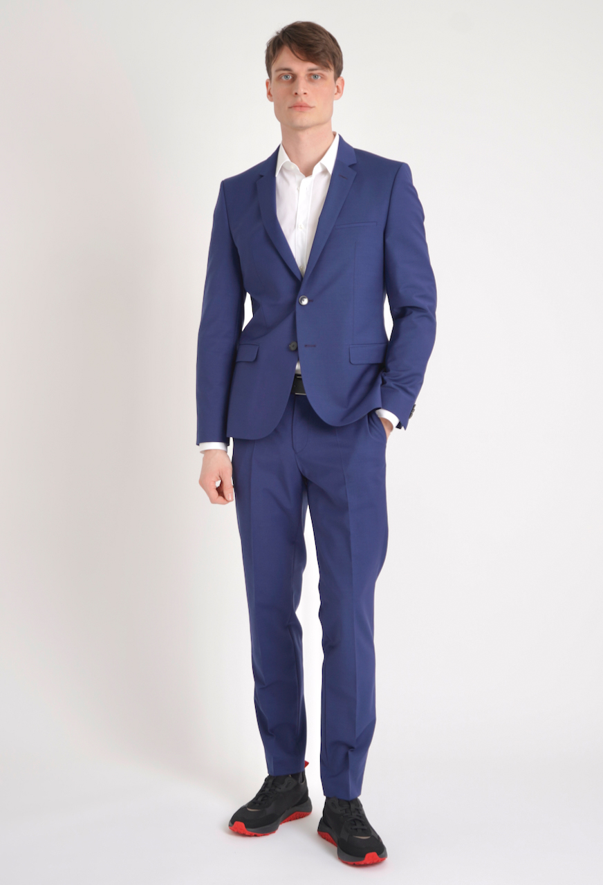 HUGO Extra Slim Fit Stretch Virgin Wool Blend Pants Hesten HUGO Extra Slim Fit Stretch Virgin Wool Blend Pants Hesten