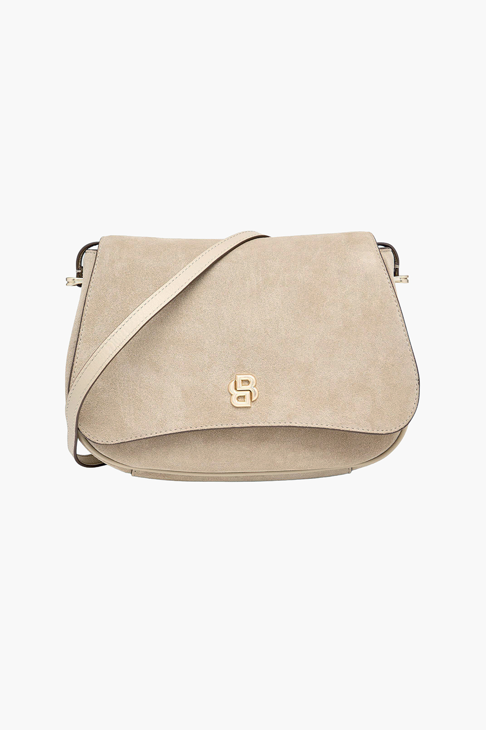 BOSS Suede Leather Saddle Bag