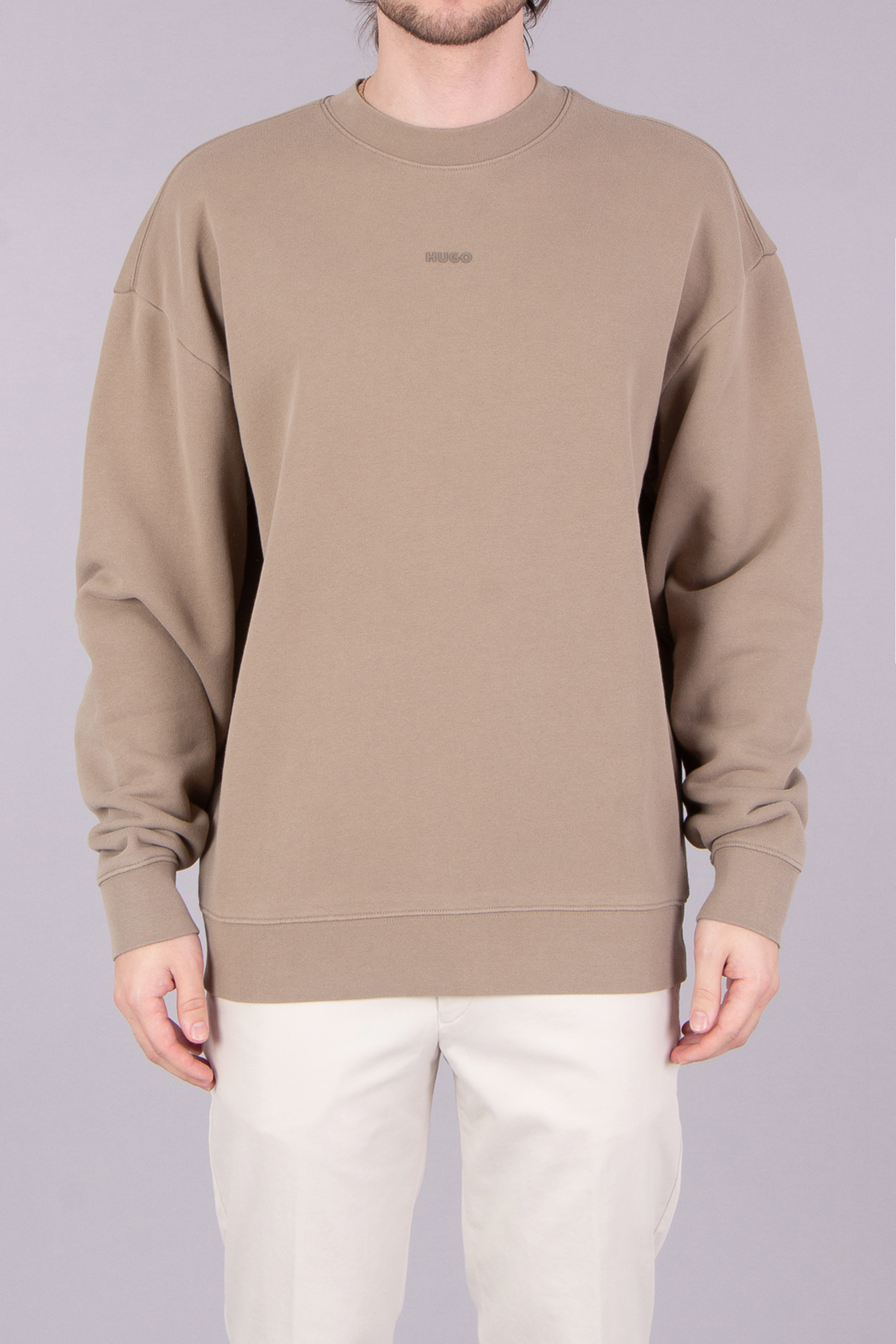 HUGO Relaxed Fit Printed Cotton Terry Sweatshirt Dopaly