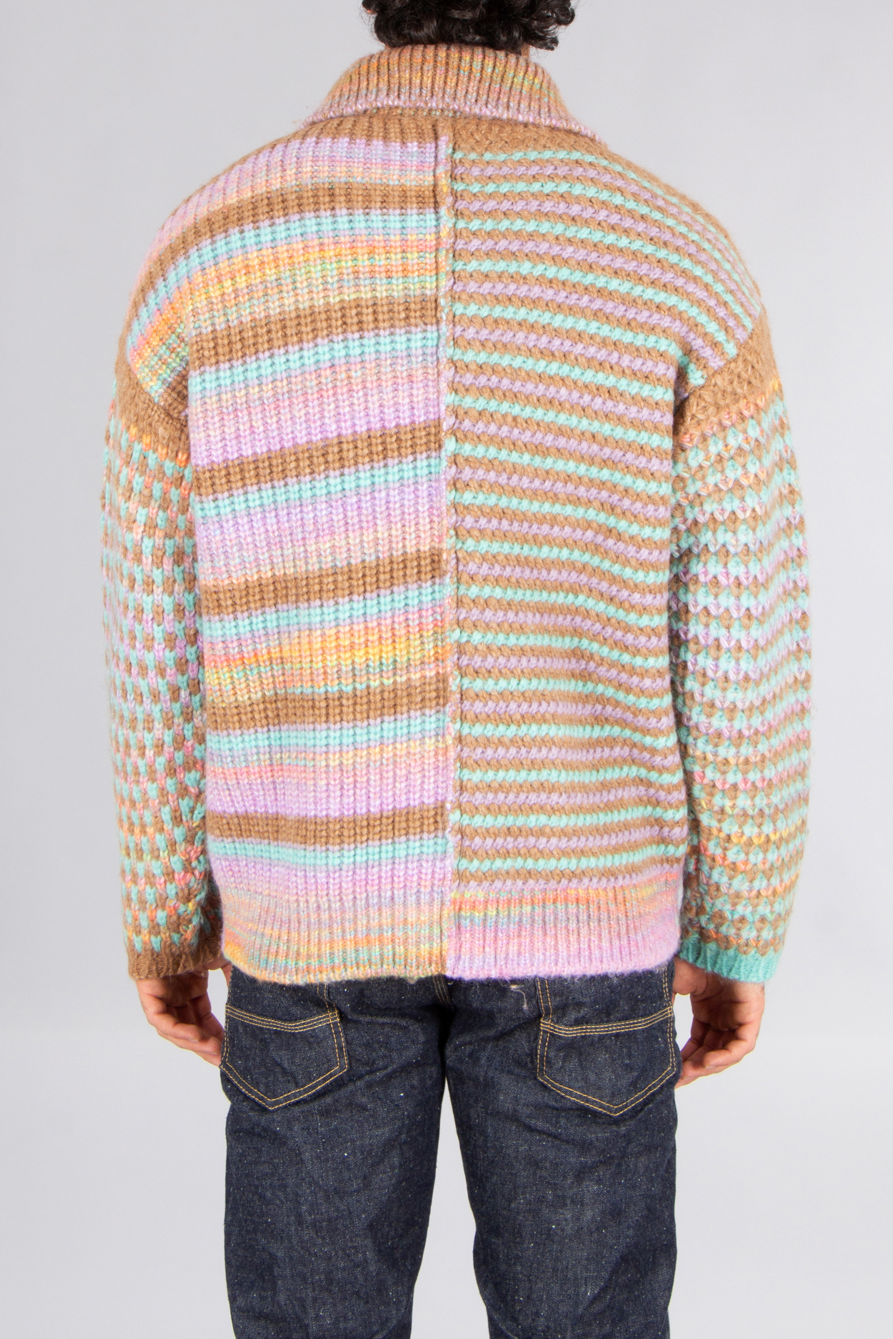 Bekleidung, Strickwaren, Pullover, Mantel, Jeans