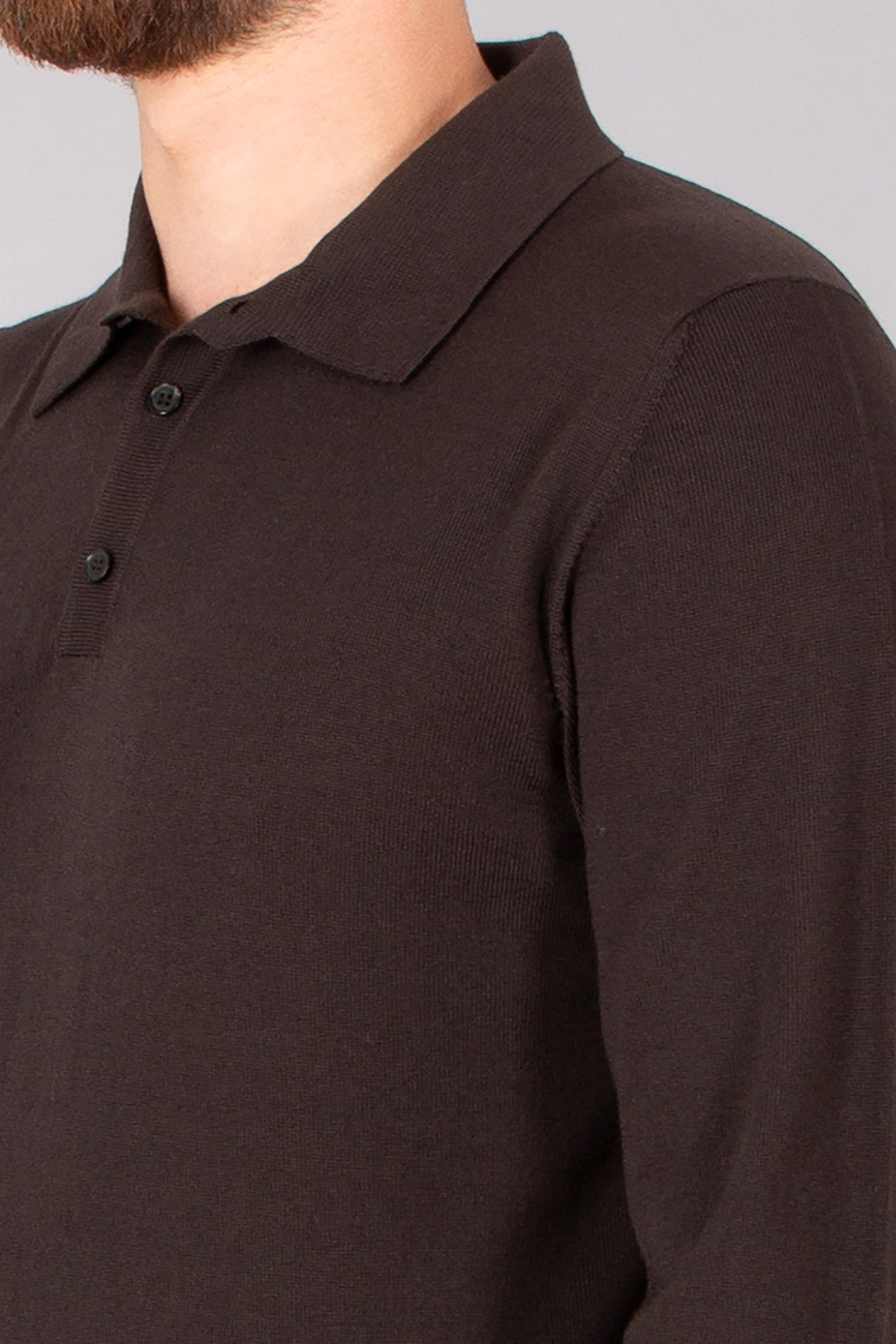 ROBERTO COLLINA Regular Fit Extra-Fine Wool Knit Polo Bekleidung, Langarm, Ärmel, Hemd, Mantel