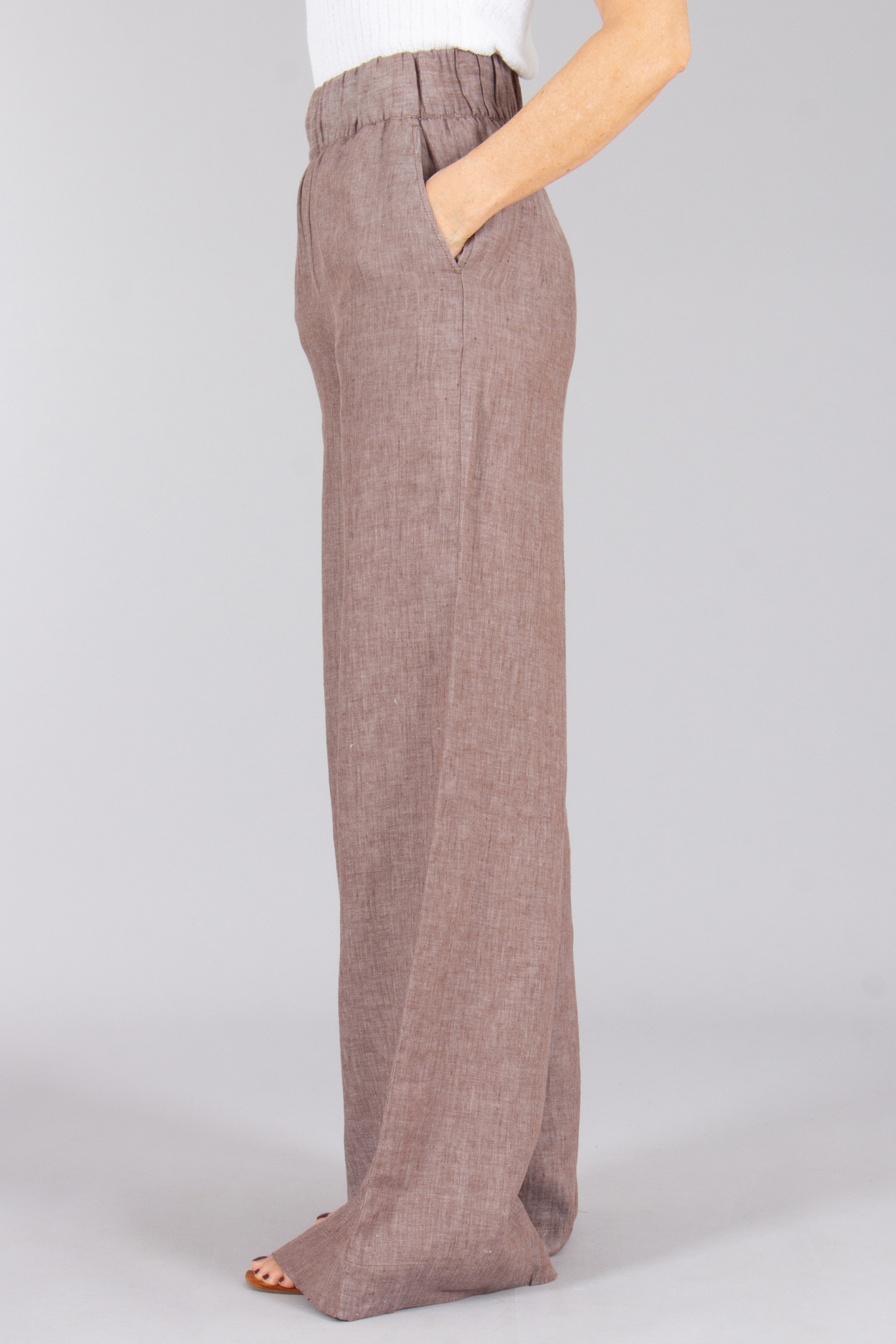 0039 ITALY Loose Fit Linen Pants Tamina Bekleidung, Dekoration für Zuhause, Leinen, Hosen