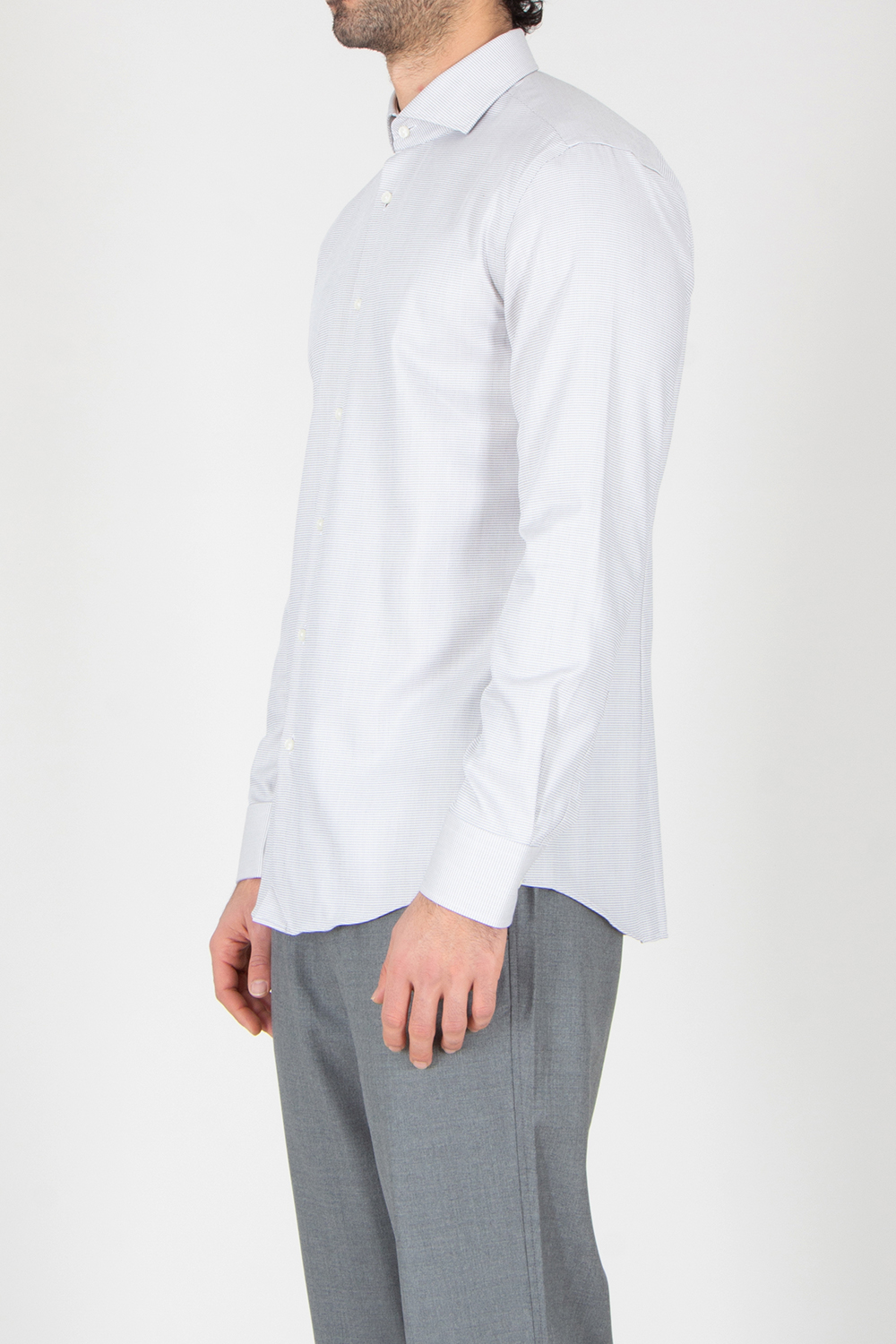 BOSS Slim Fit Micro Pattern Cotton Shirt H-Hank