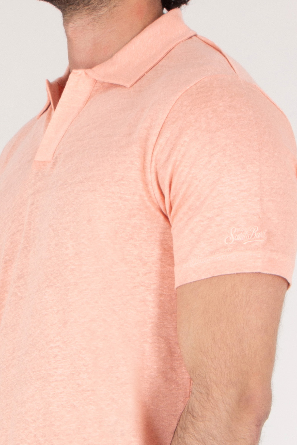 MC2 SAINT BARTH Regular Fit Linen Polo Shirt