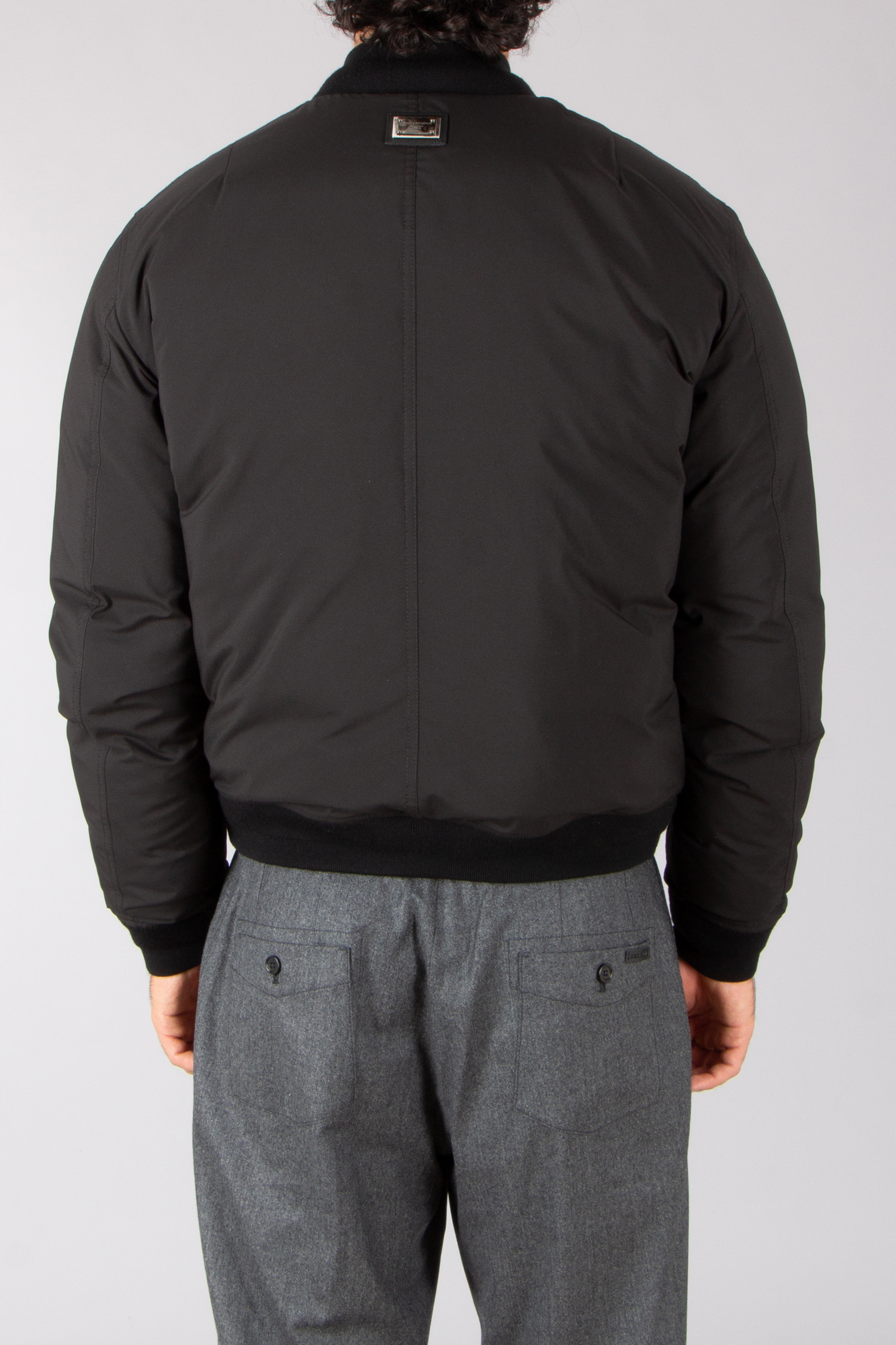 DOLCE & GABBANA Regular Fit Technical Fabric Down Jacket Mantel, Jacke, Langarm, Hosen, Person