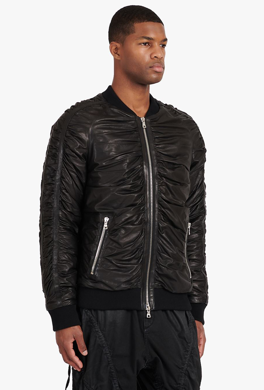 BALMAIN Leather Bomber Jacket BALMAIN Leather Bomber Jacket