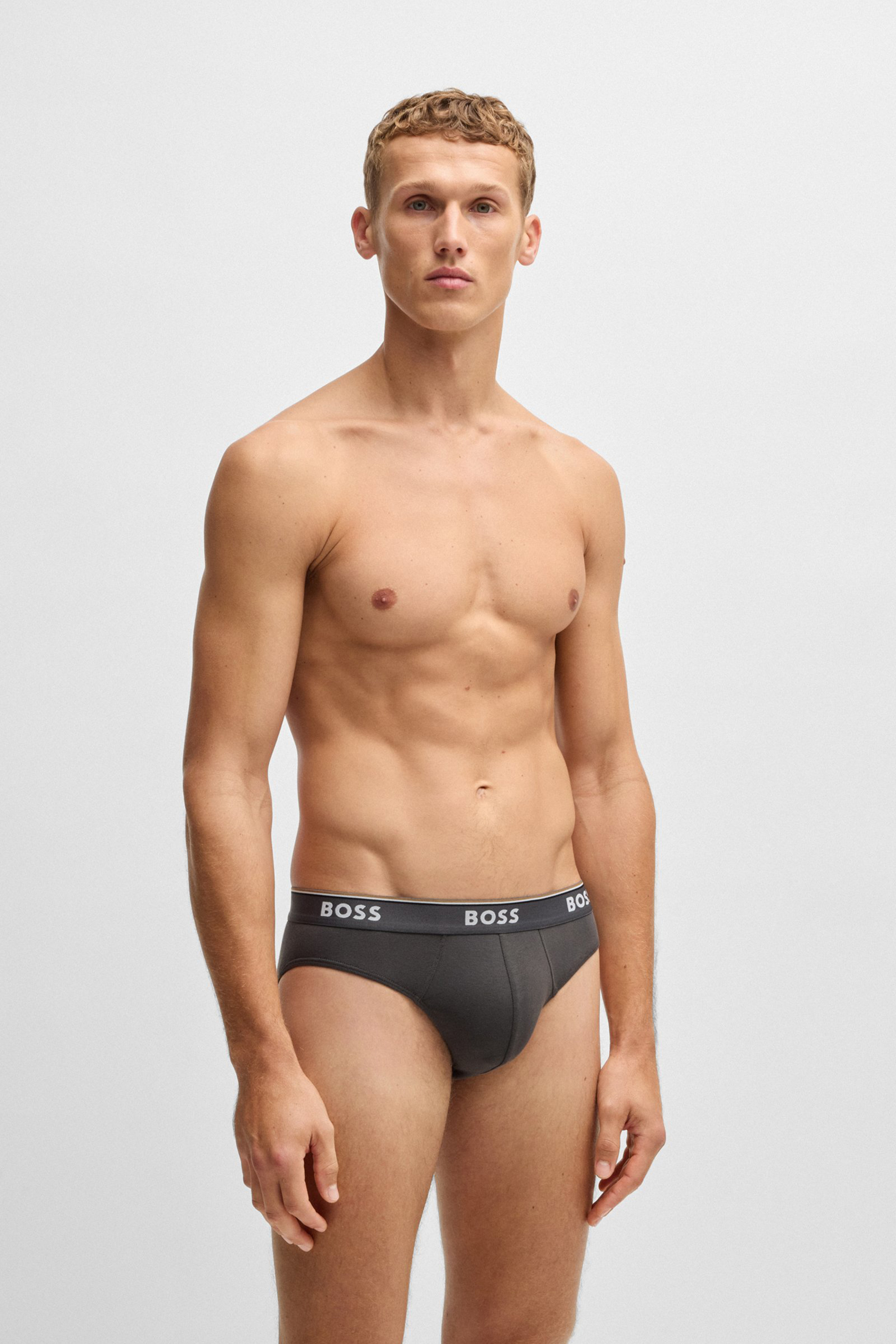 BOSS 3-Pack Cotton Stretch Briefs Power BOSS 3-Pack Cotton Stretch Briefs Power