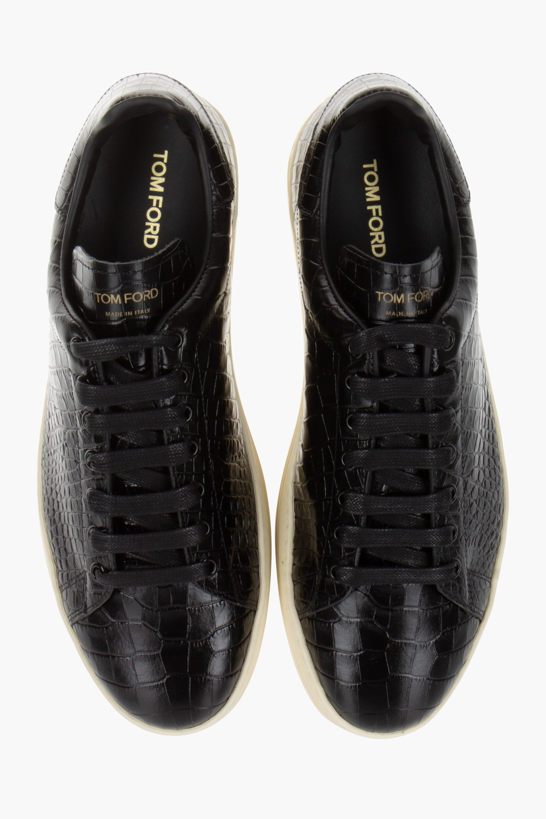 TOM FORD Stamped Croc Leather Sneakers Warwick Bekleidung, Schuhwerk, Schuh, Sneaker