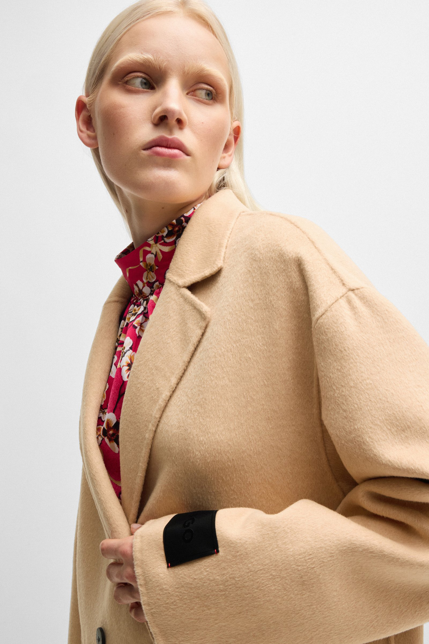 HUGO Oversized Double-Faced Wool Blend Coat Maneka HUGO Oversized Double-Faced Wool Blend Coat Maneka