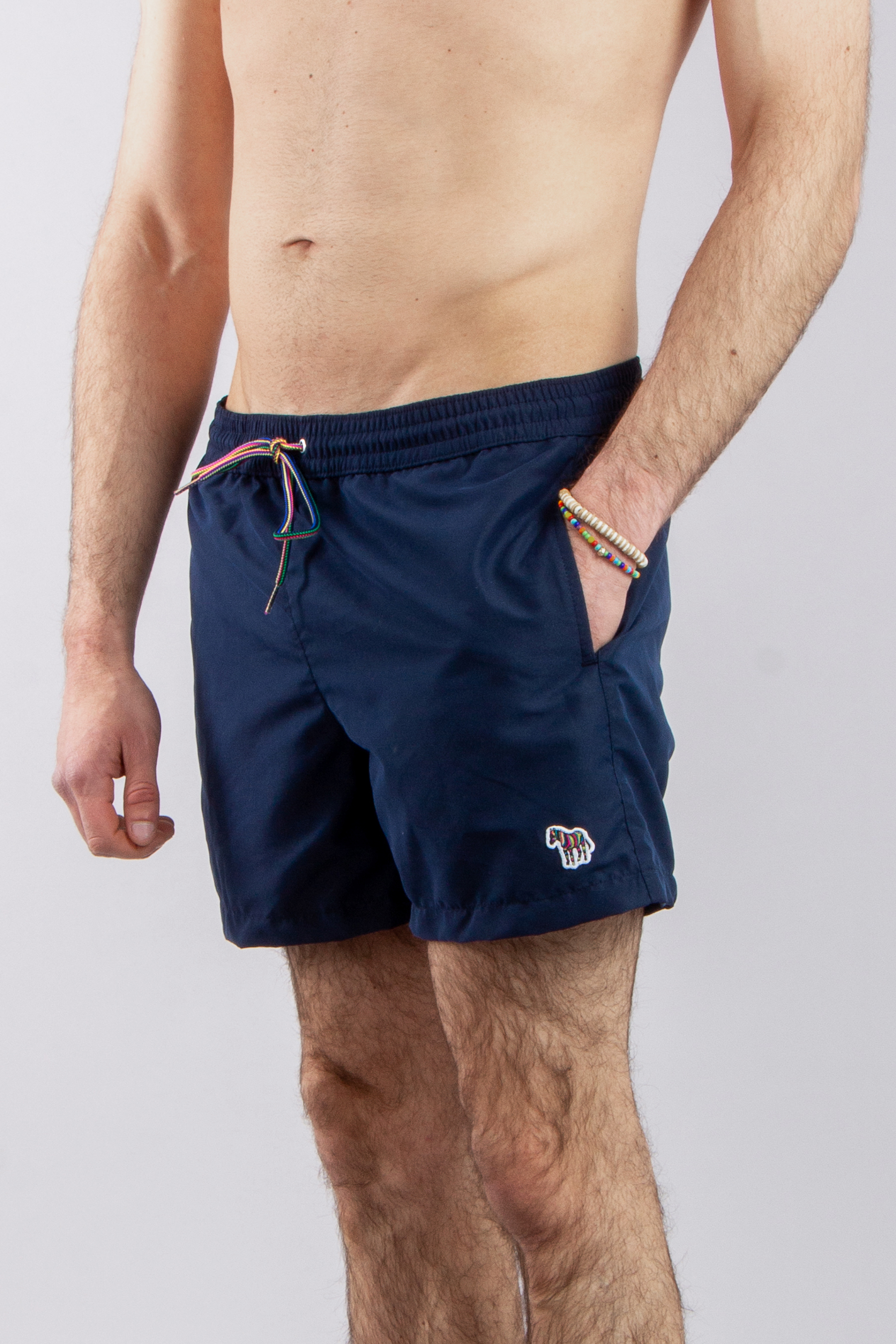 PAUL SMITH Classic Fit Zebra Logo Recycled Polyester Swim Shorts