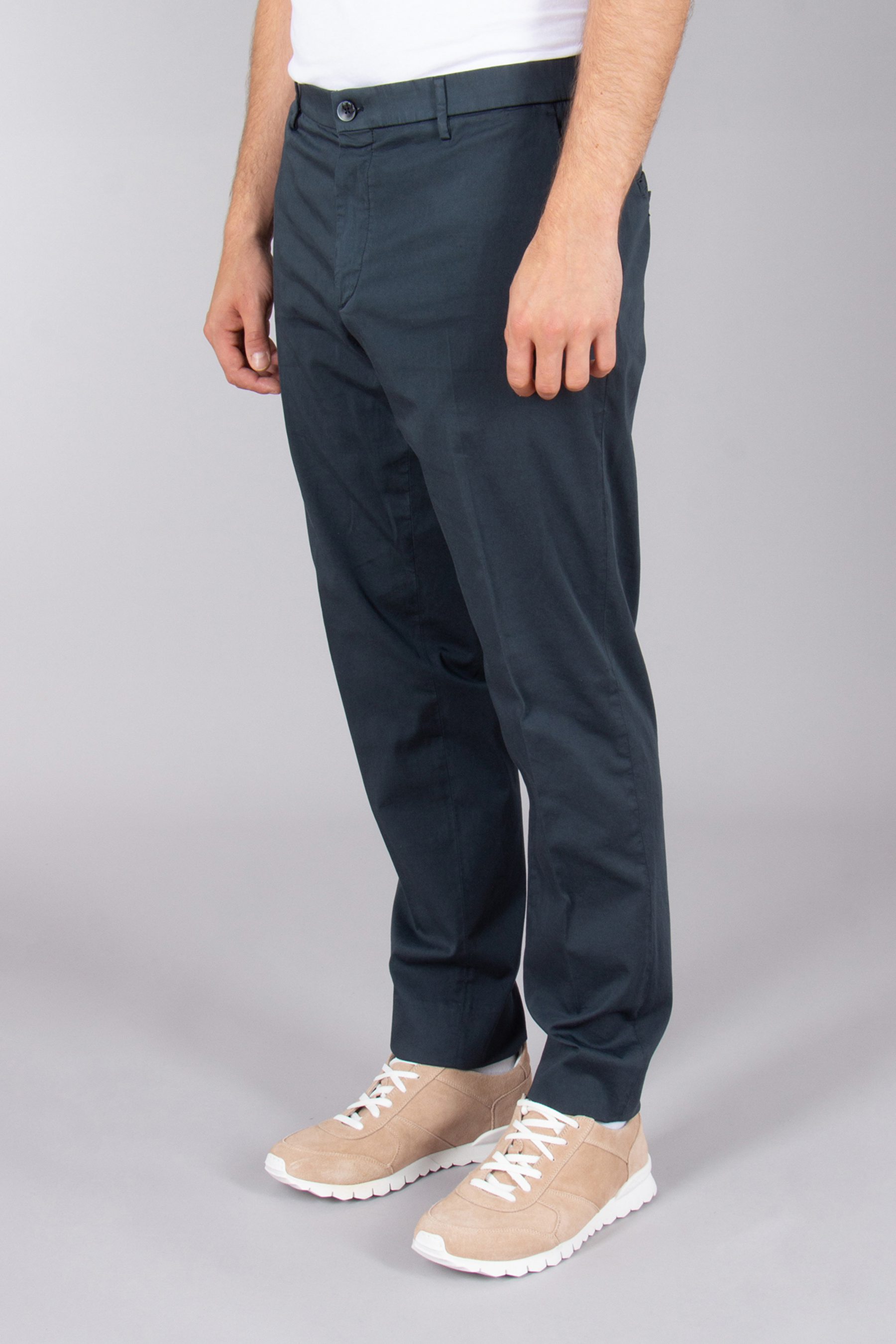 GTA Slim Fit Cotton-Silk Strech Pants Davide