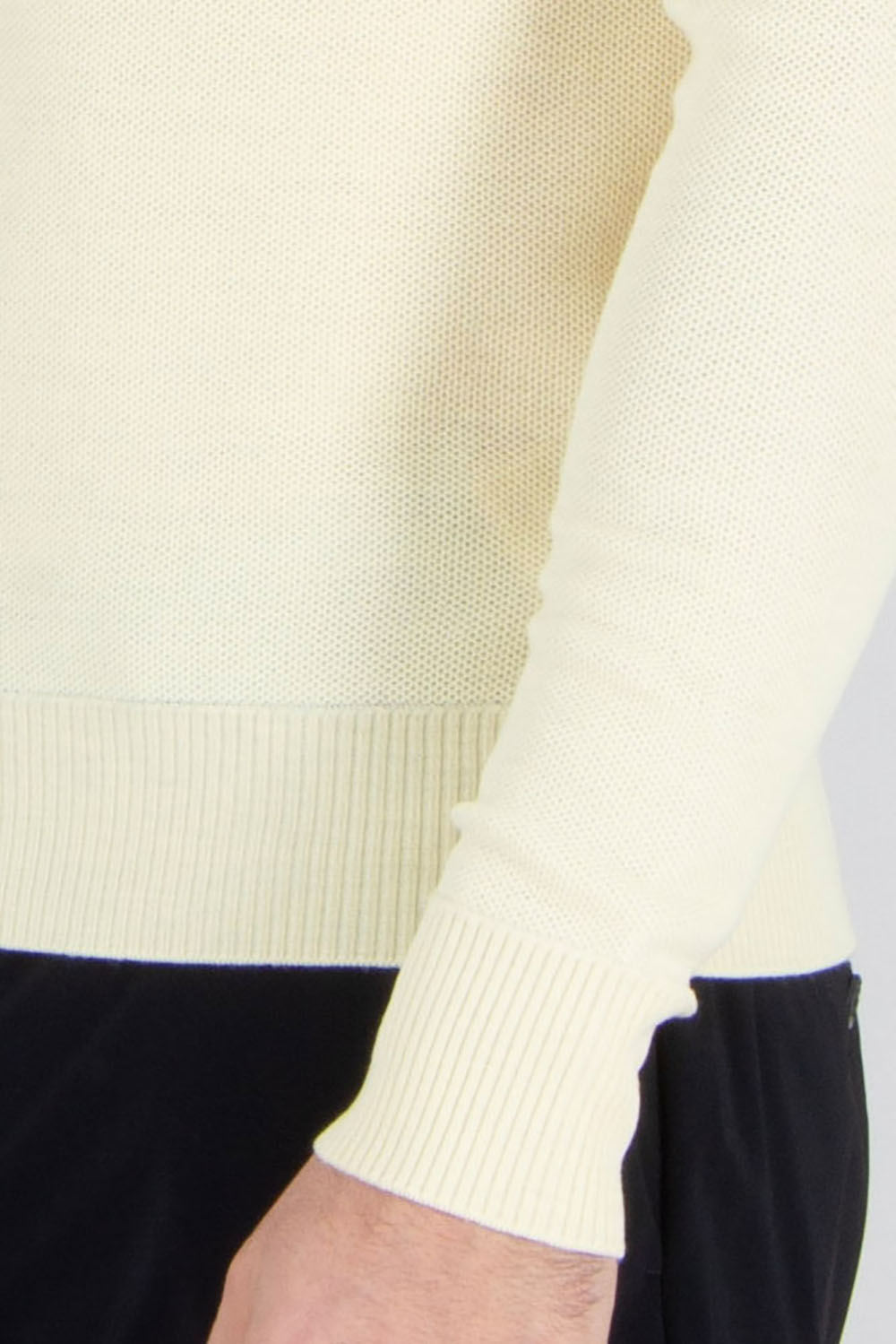 MONCLER Regular Fit Micro Knit Virgin Wool Crew Neck Sweater