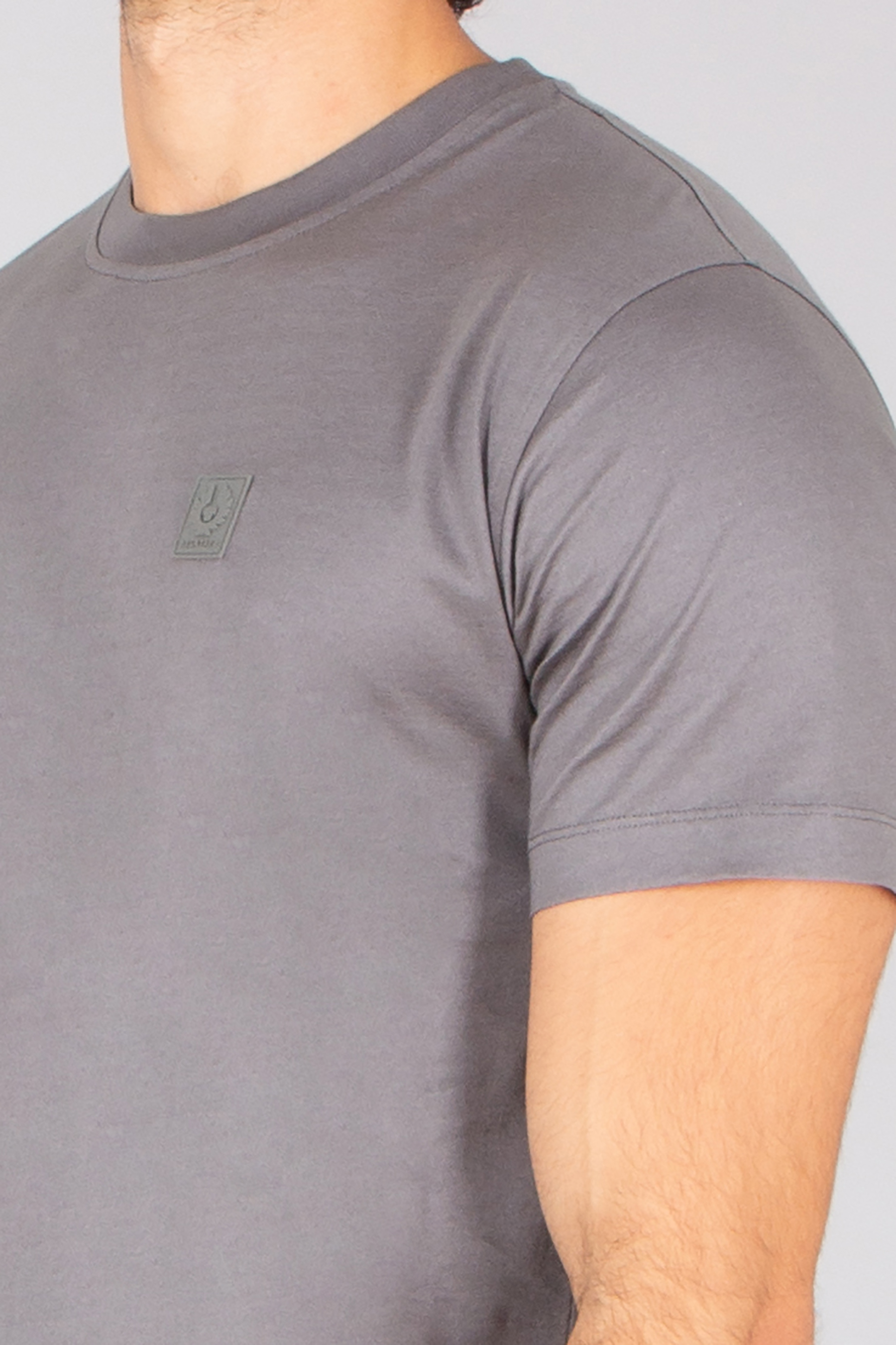 BELSTAFF Regular Fit Mercerized Organic Cotton Jersey T-Shirt Steel T-shirt, Erwachsener, Männlich, Mann, Person