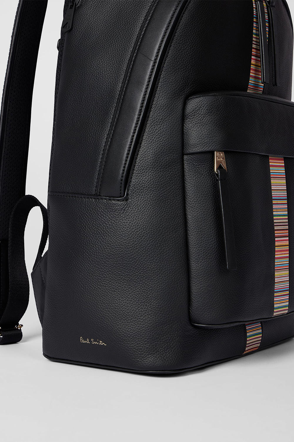 PAUL SMITH Leather 'Signature Stripe' Backpack