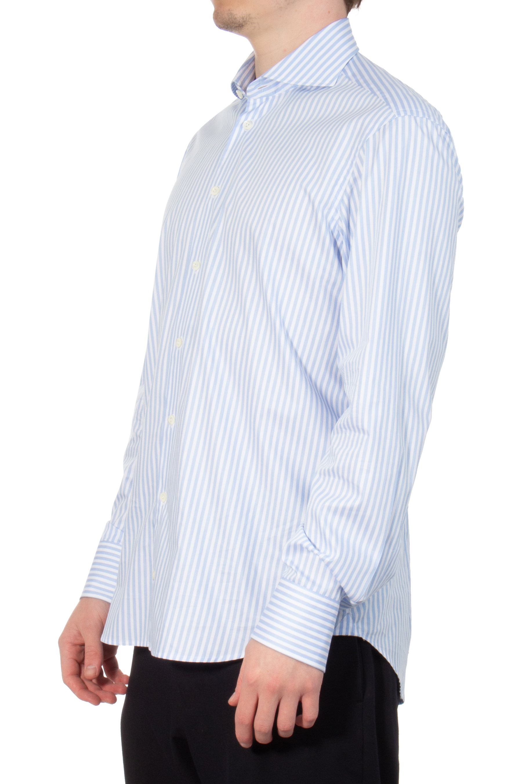 VAN LAACK Striped Cotton Business Shirt Tailor Fit