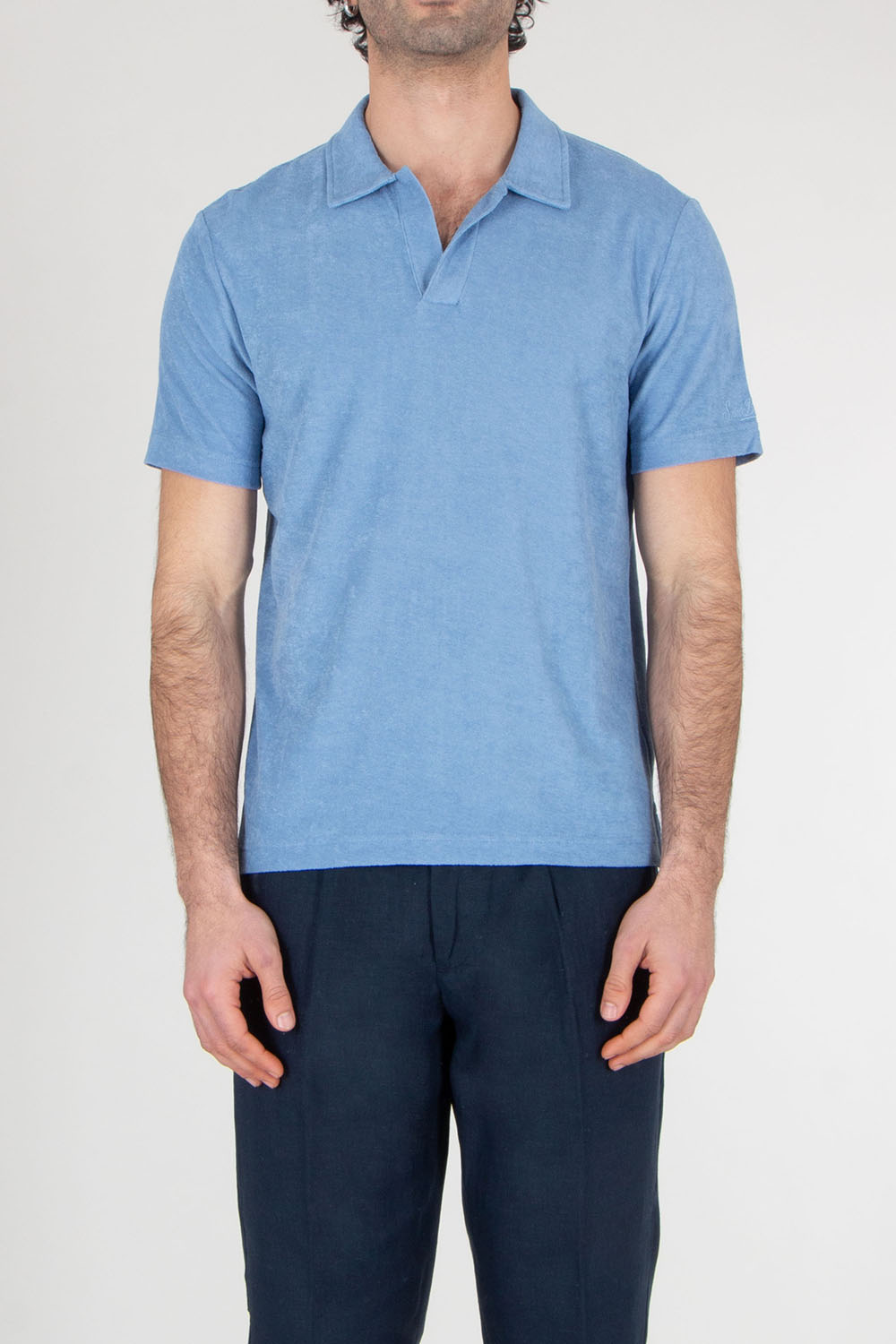 MC 2 SAINT BARTH Regular Fit Lyocell-Cotton Terry Polo Shirt Jeremy