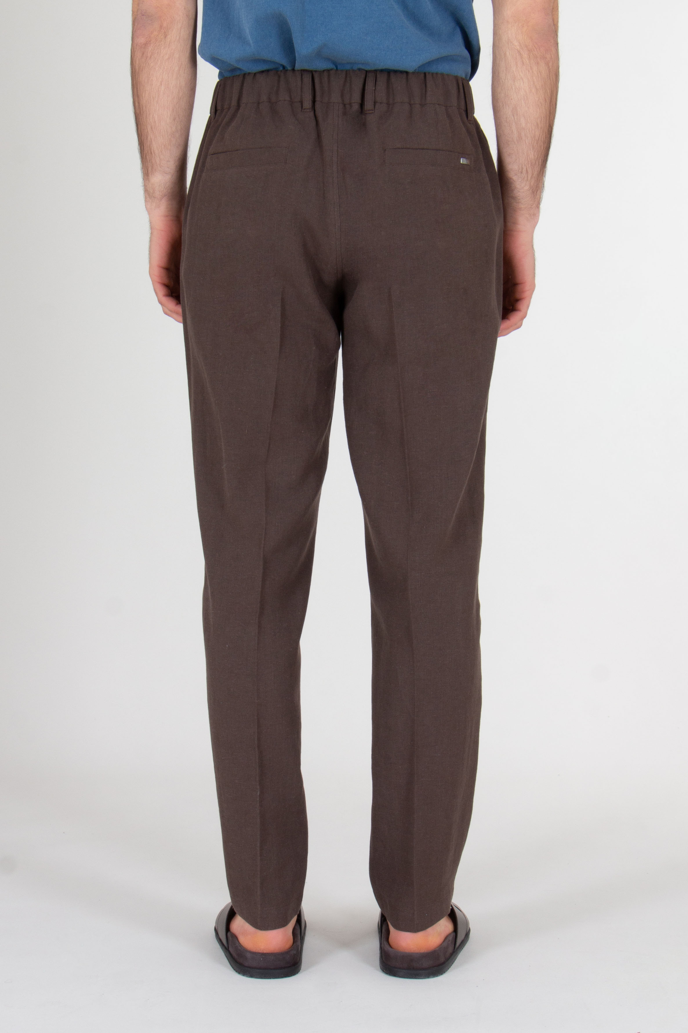 HERNO Regular Fit Cotton Linen Pants