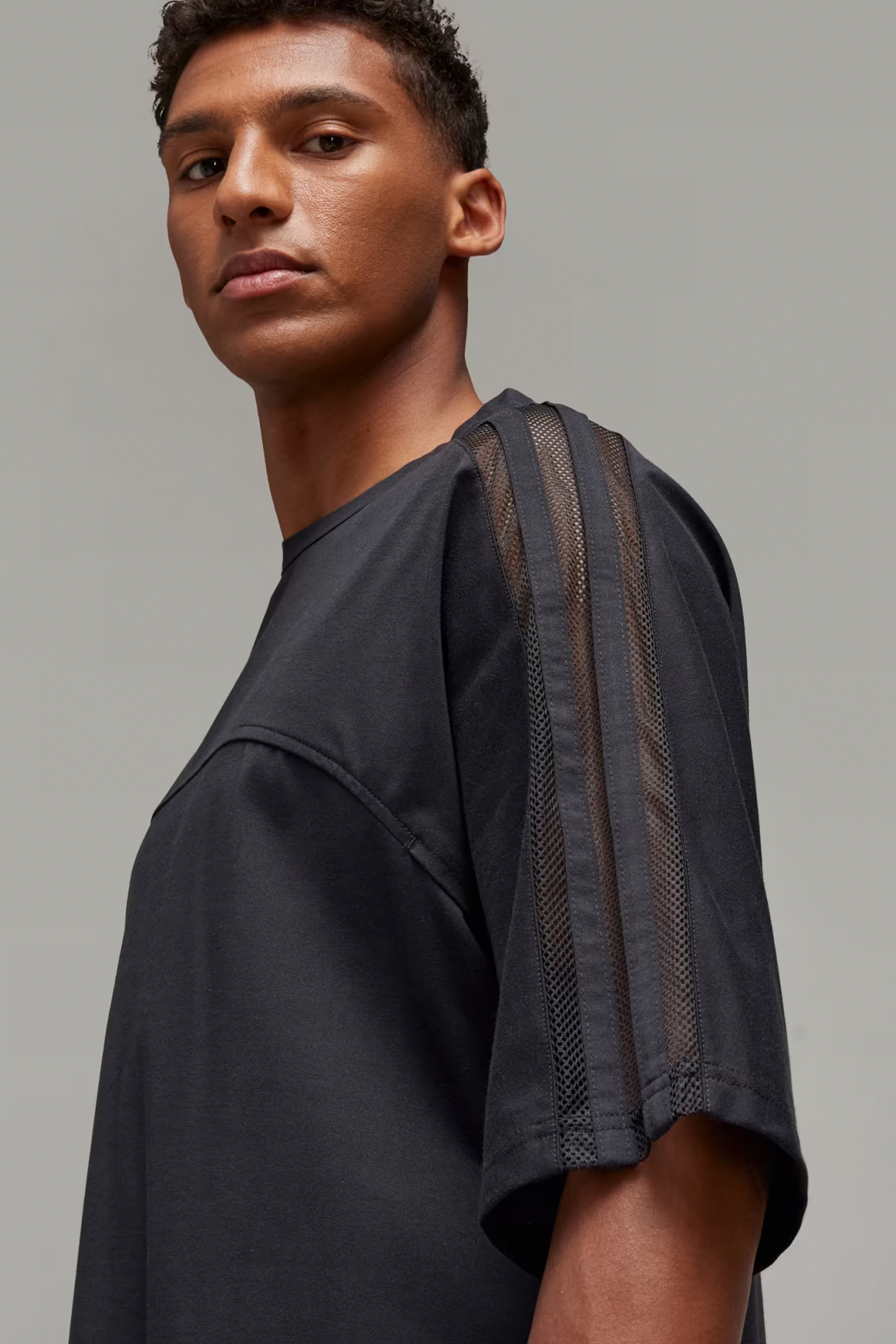 Y-3 Mesh 3S Cotton Blend Jersey T-Shirt Y-3 Mesh 3S Cotton Blend Jersey T-Shirt