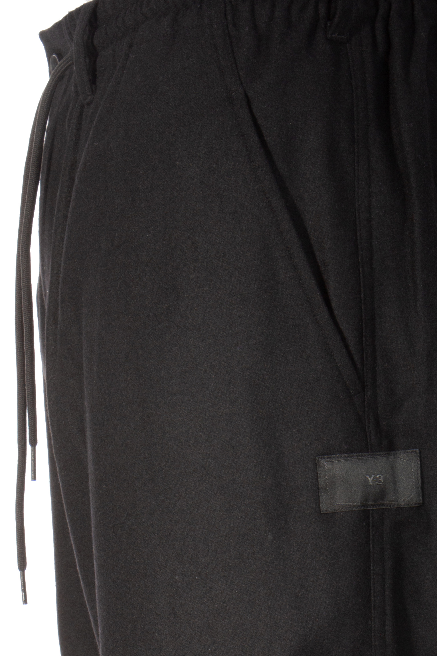 Y-3 Wool Blend Cuffed Flannel Pants Y-3 Wool Blend Cuffed Flannel Pants