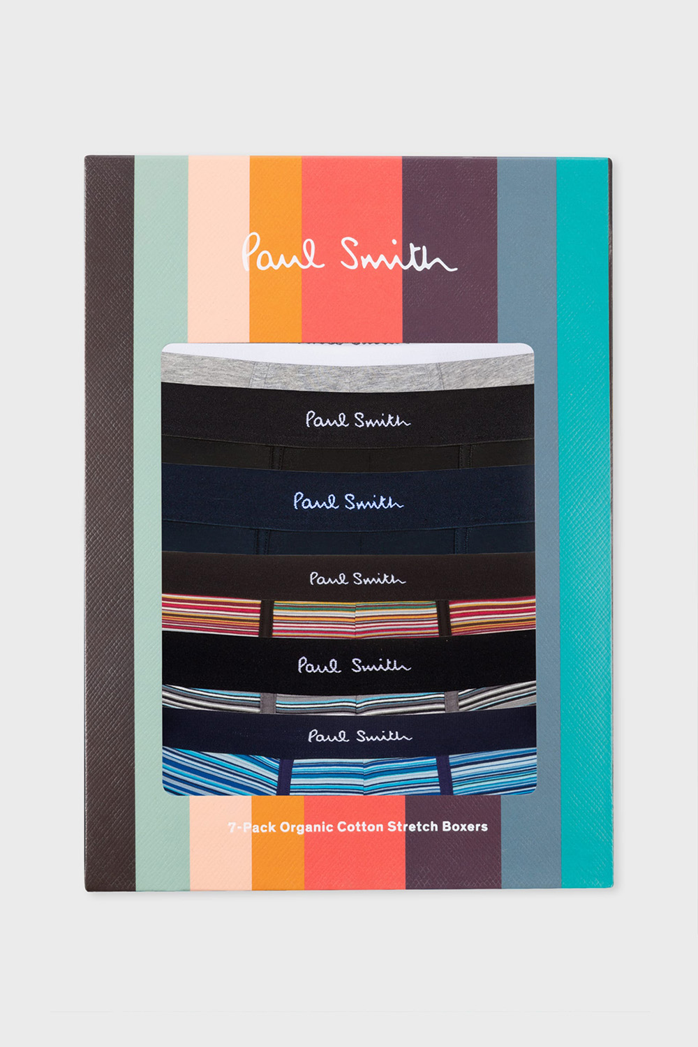 PAUL SMITH Signature Stripe Organic Cotton Mixed Boxer Briefs Seven Pack