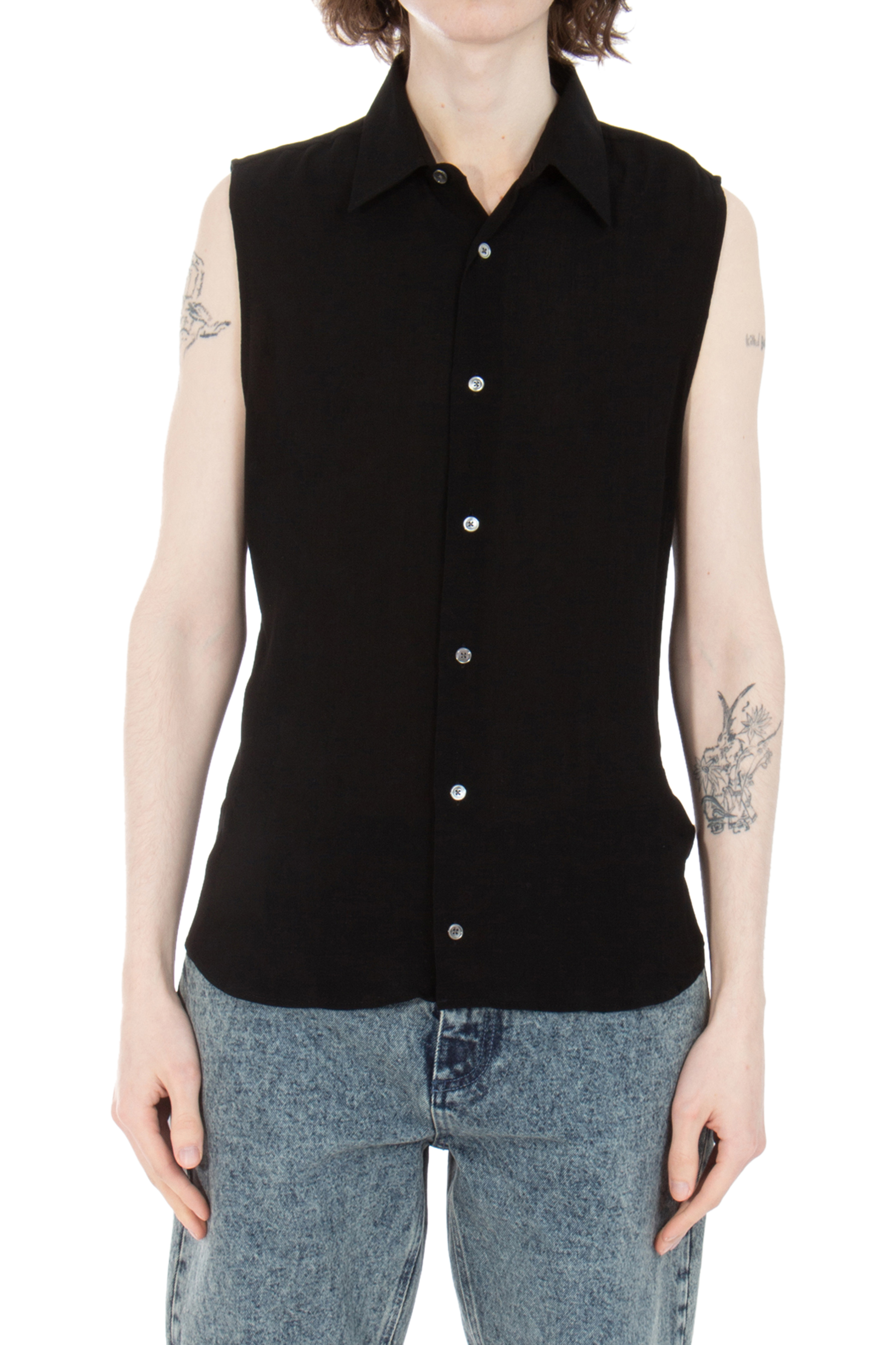 AMI PARIS Sleeveless Viscose Shirt AMI PARIS Sleeveless Viscose Shirt