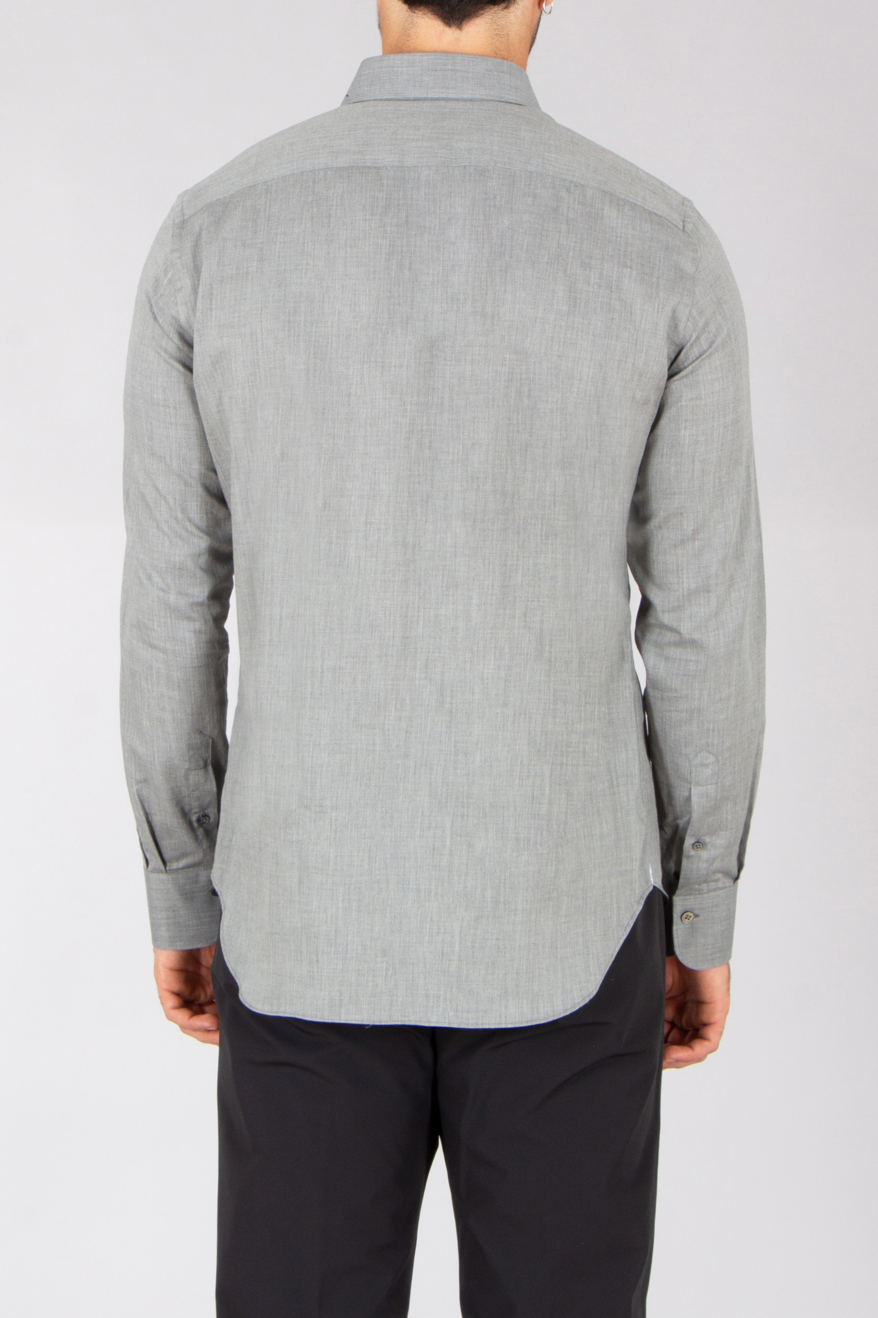 EMANUELE MAFFEIS Regular Fit Lightweight Cotton Shirt Langarm, Ärmel, Leinen, Hemd, Mantel