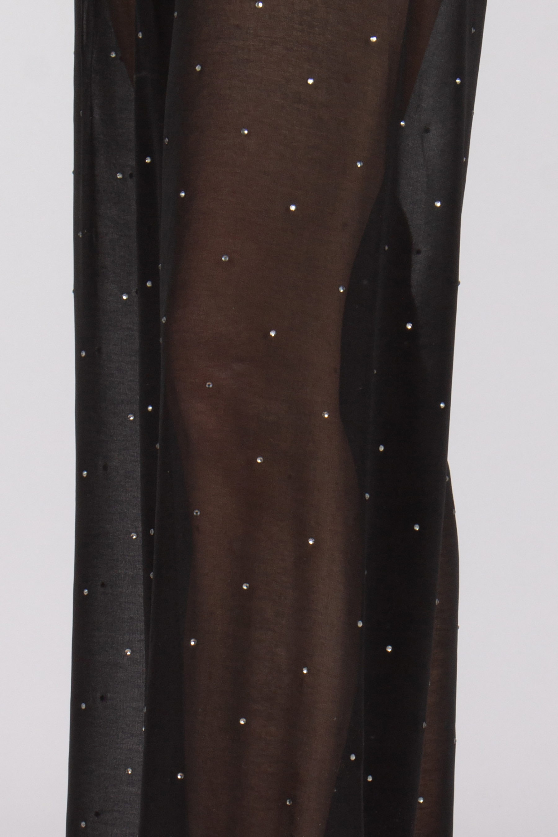MC 2 SAINT BARTH Wide Leg Georgette Strass Crepe Pants Amalia Bekleidung, Mantel, Textur