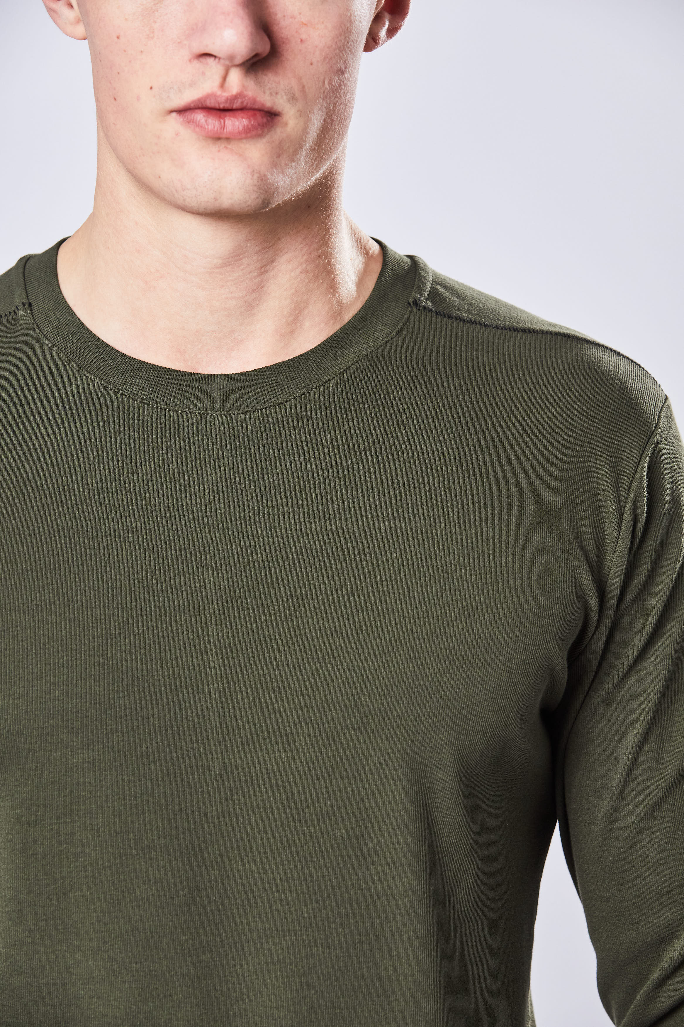 THOM KROM Ribbed Modal Stretch Long Sleeve T-Shirt THOM KROM Ribbed Modal Stretch Long Sleeve T-Shirt