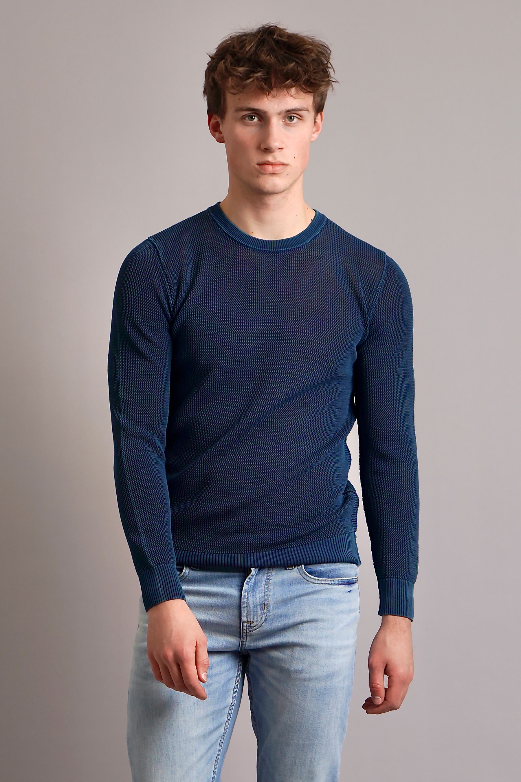 ROBERTO COLLINA Structured Cotton Knit Sweater