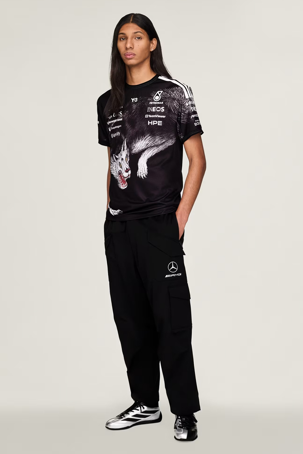 Y-3 x MERCEDES AMG PETRONAS Regular Fit Sport Jersey