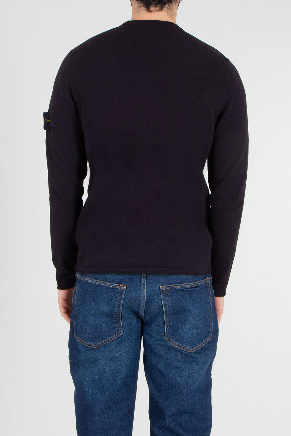 STONE ISLAND Regular Fit Light Raw Hand Organic Cotton Crew Neck Sweater