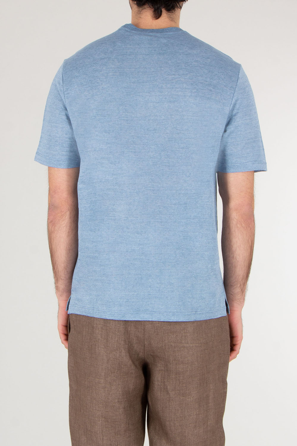 AGNONA Regular Fit Embroidered Linen Jersey T-Shirt